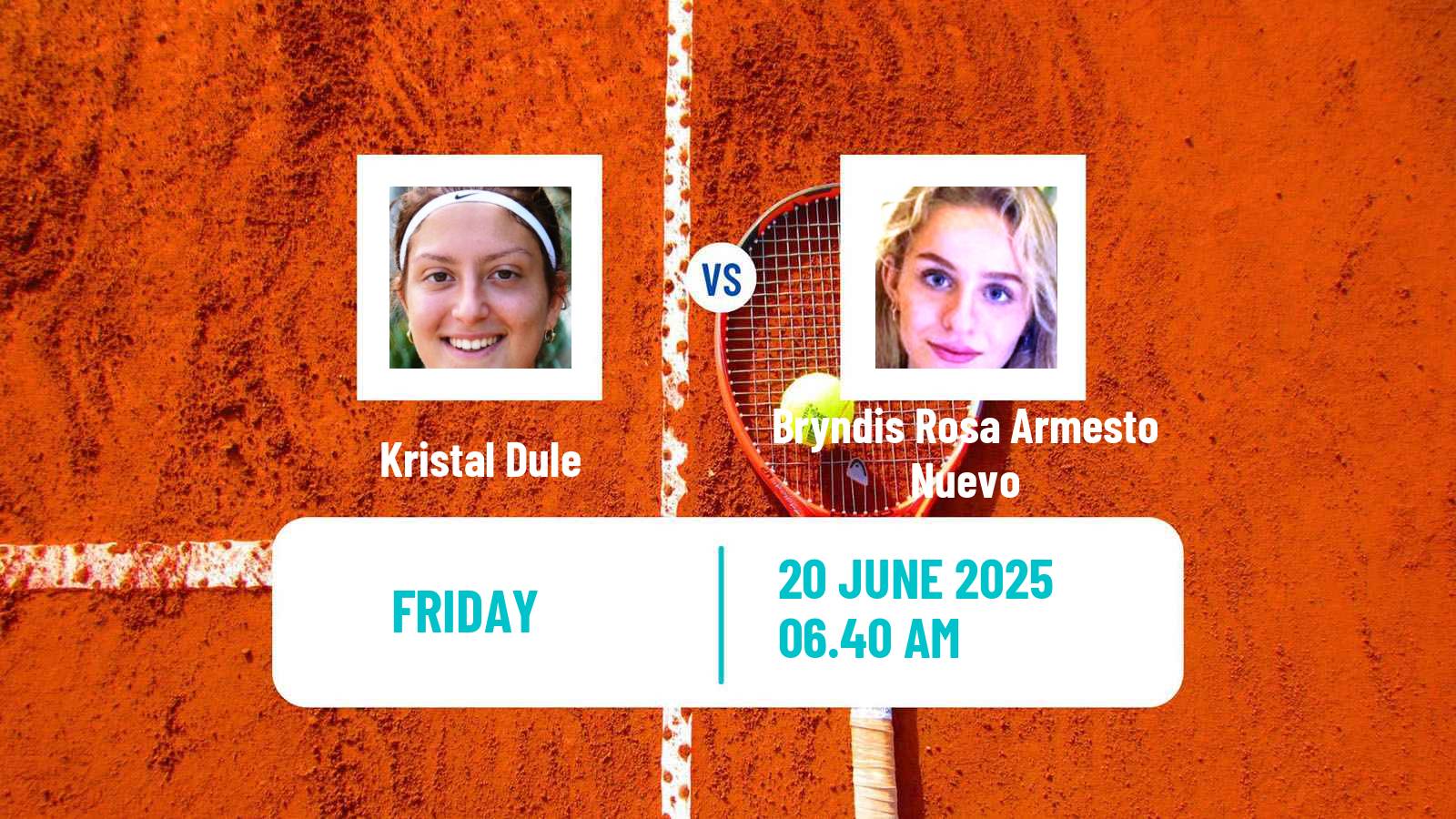 Tennis WTA Billie Jean King Cup Group III Kristal Dule - Bryndis Rosa Armesto Nuevo