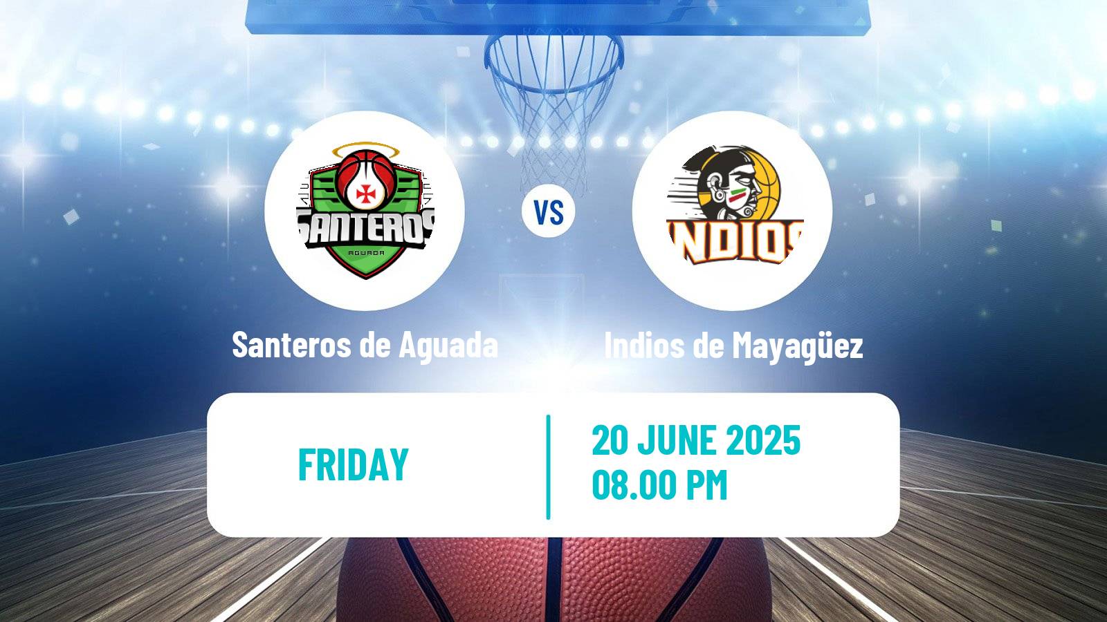 Basketball Puerto Rican BSN Santeros de Aguada - Indios de Mayagüez