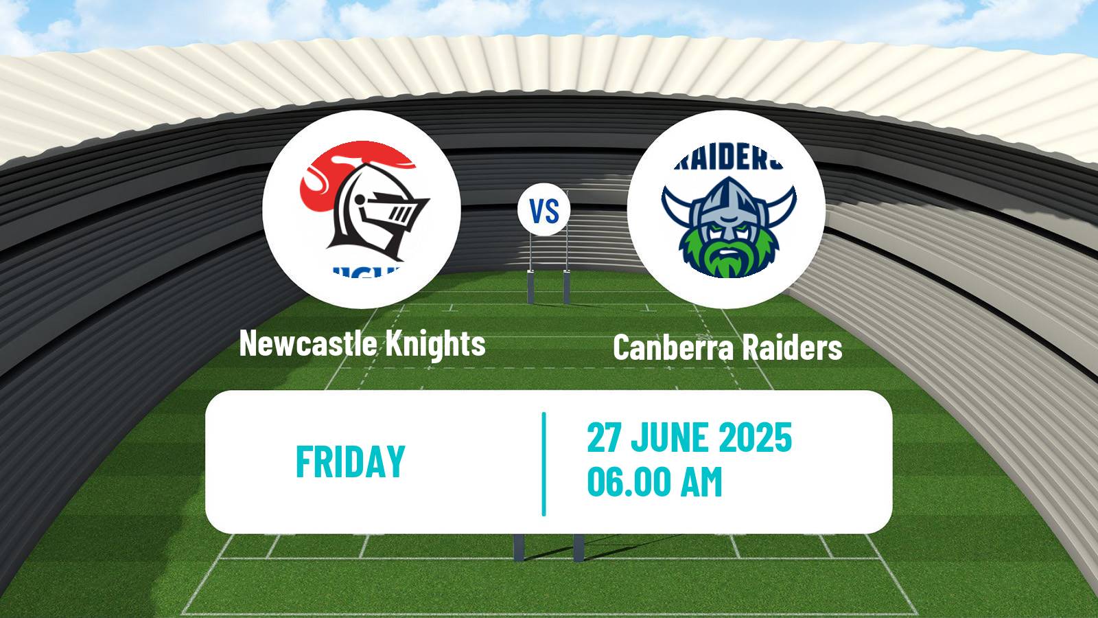 Rugby league Australian NRL Newcastle Knights - Canberra Raiders