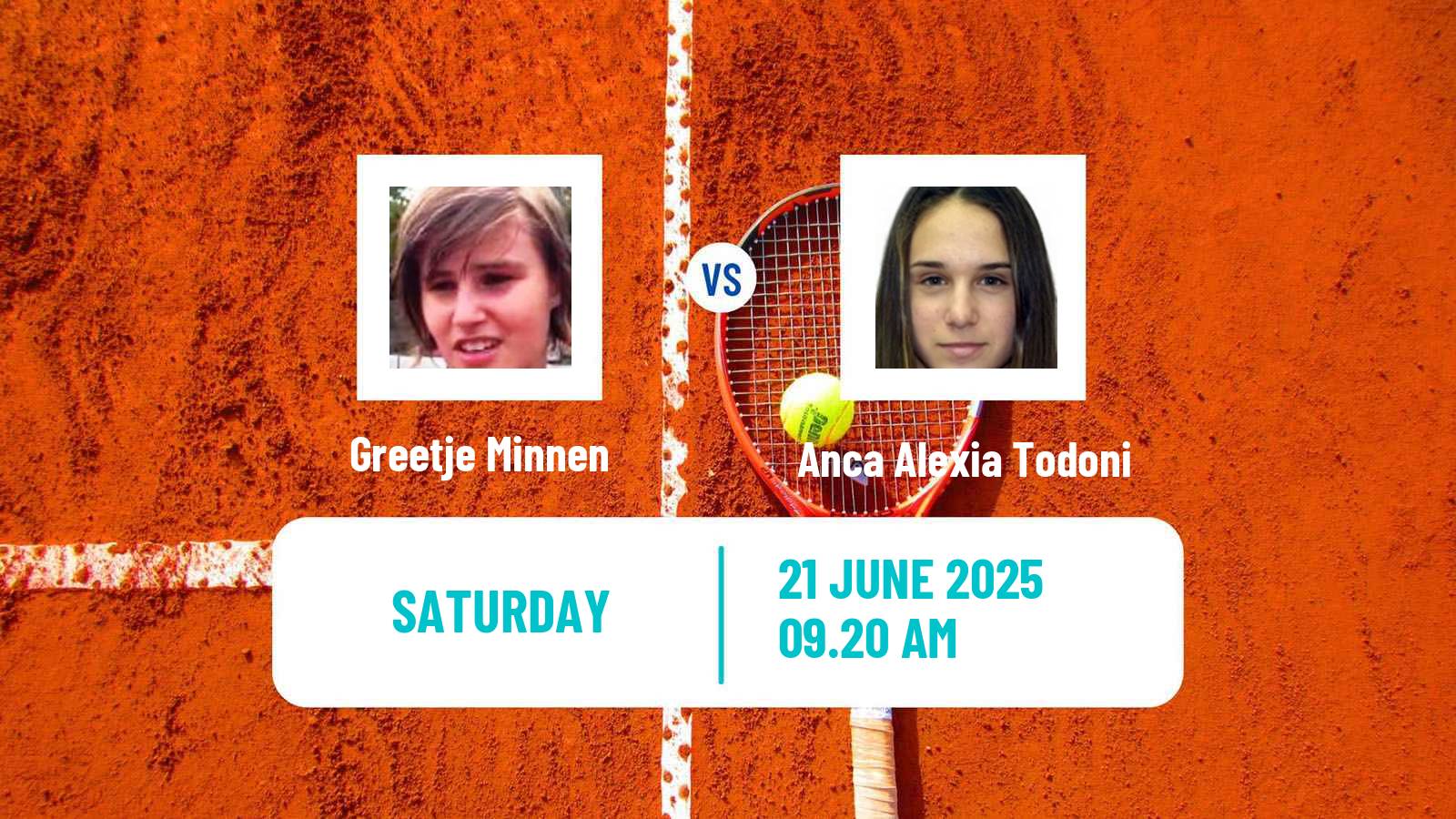 Tennis WTA Eastbourne Greetje Minnen - Anca Alexia Todoni