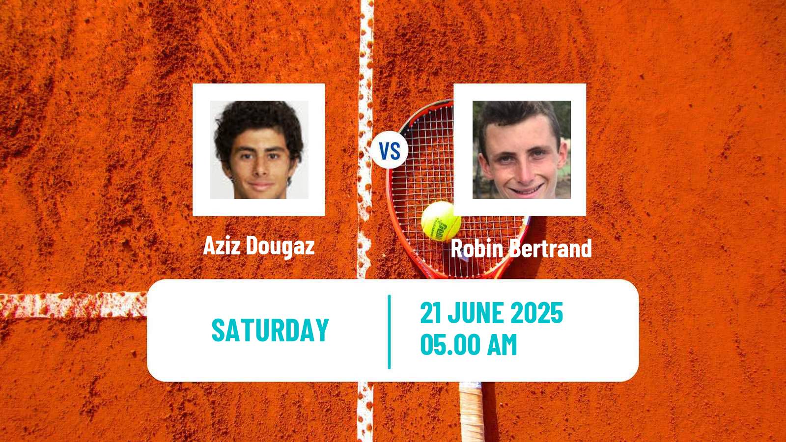 Tennis ITF M25 Monastir 3 Men Aziz Dougaz - Robin Bertrand