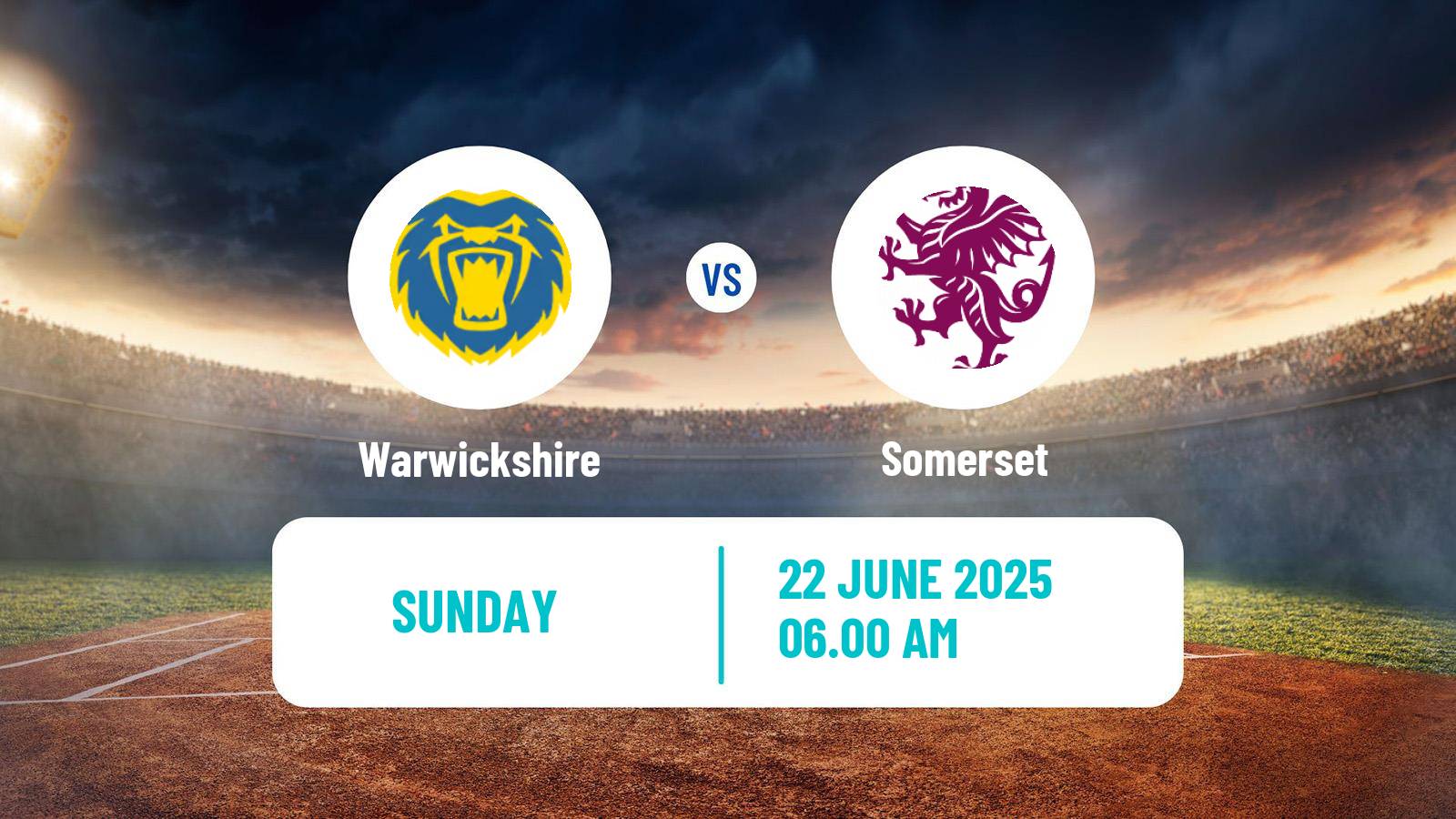 Cricket County Championship One Cricket Warwickshire - Somerset