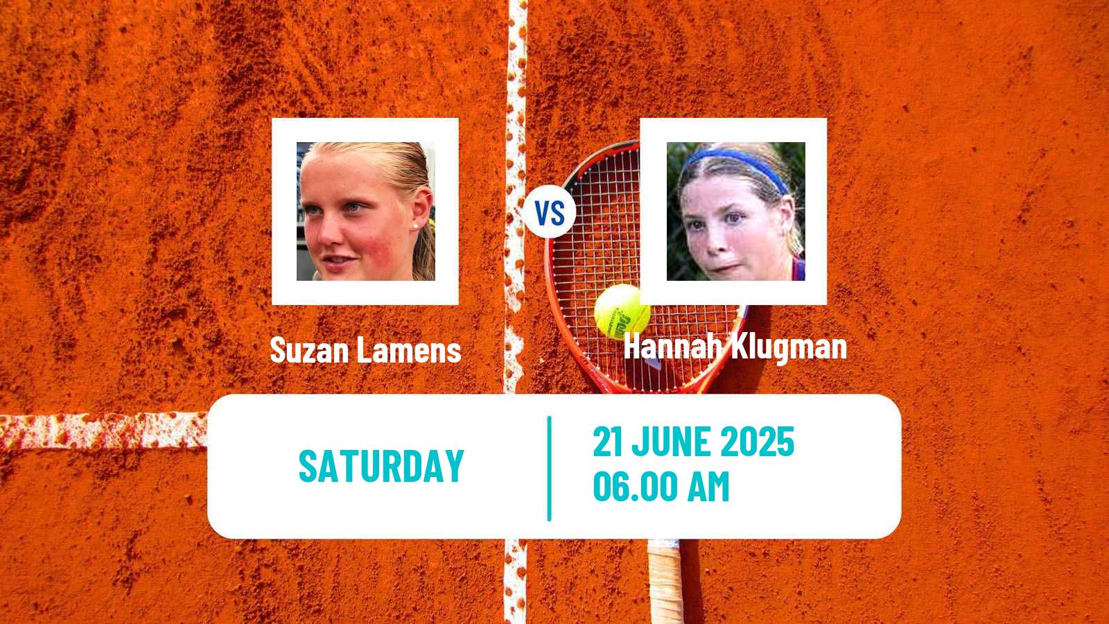 Tennis WTA Eastbourne Suzan Lamens - Hannah Klugman
