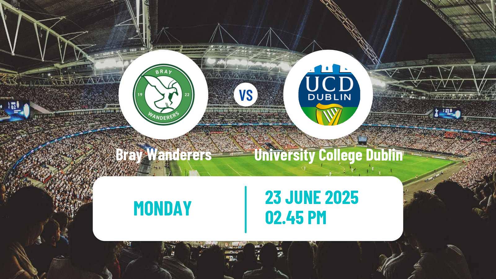 Soccer Irish Division 1 Bray Wanderers - University College Dublin