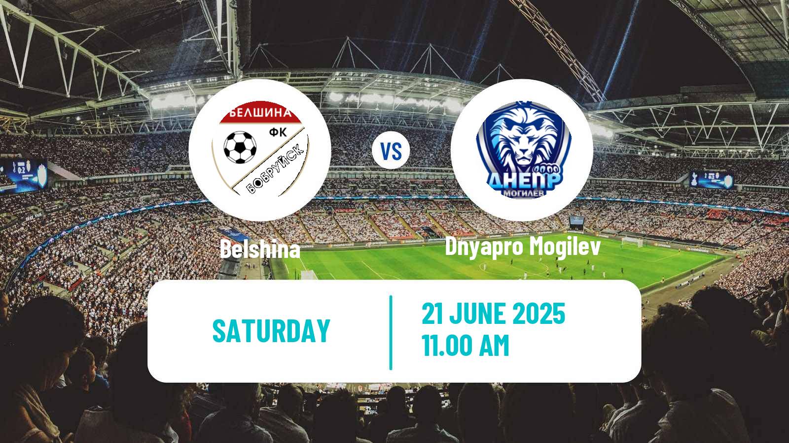 Soccer Belarusian Pershaya Liga Belshina - Dnyapro Mogilev