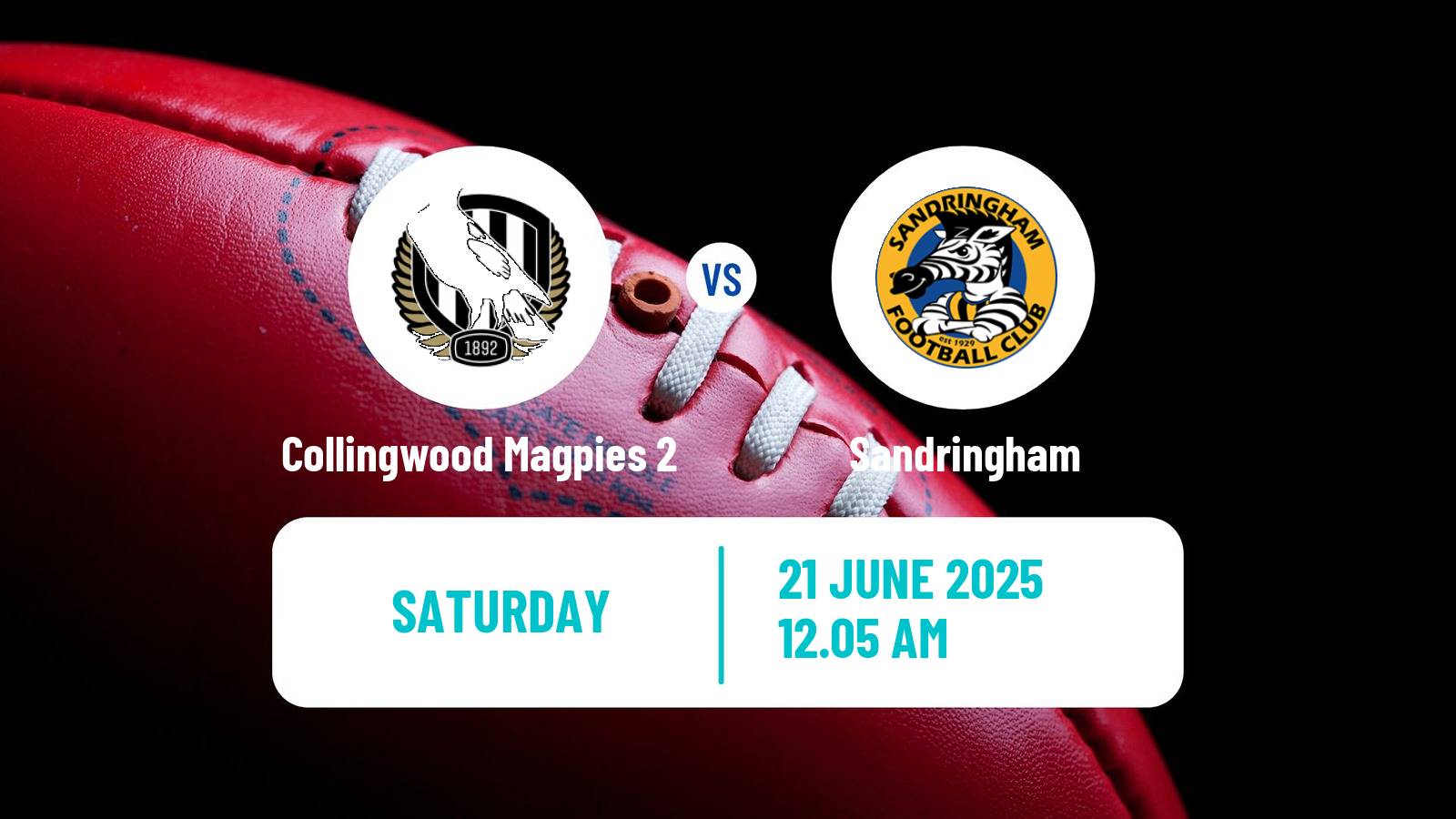 Aussie rules VFL Collingwood Magpies 2 - Sandringham