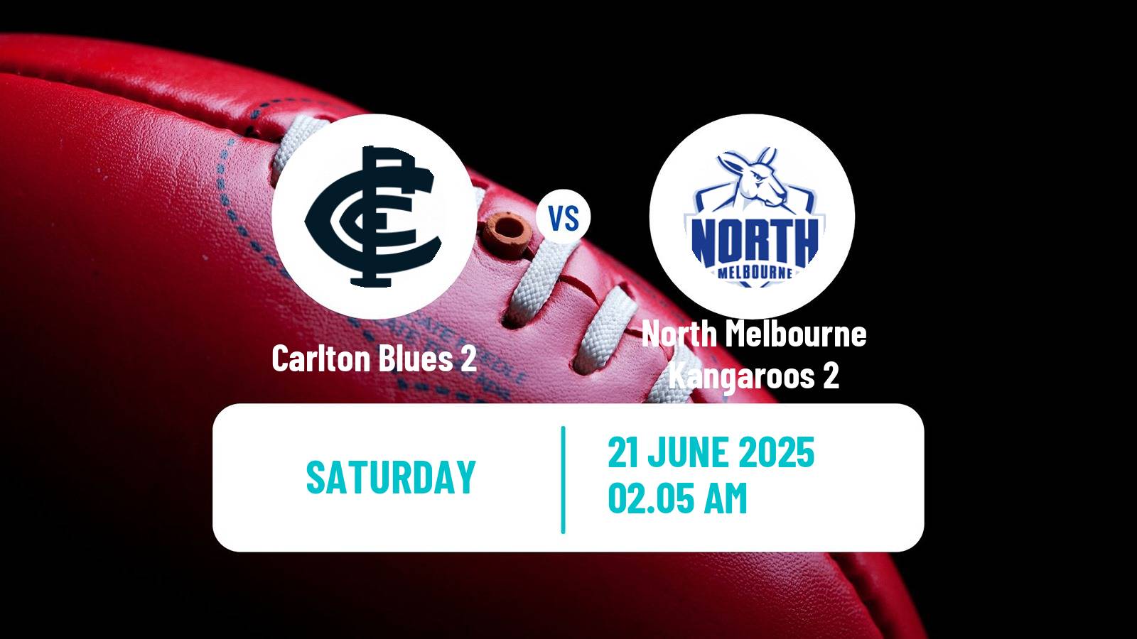 Aussie rules VFL Carlton Blues 2 - North Melbourne Kangaroos 2