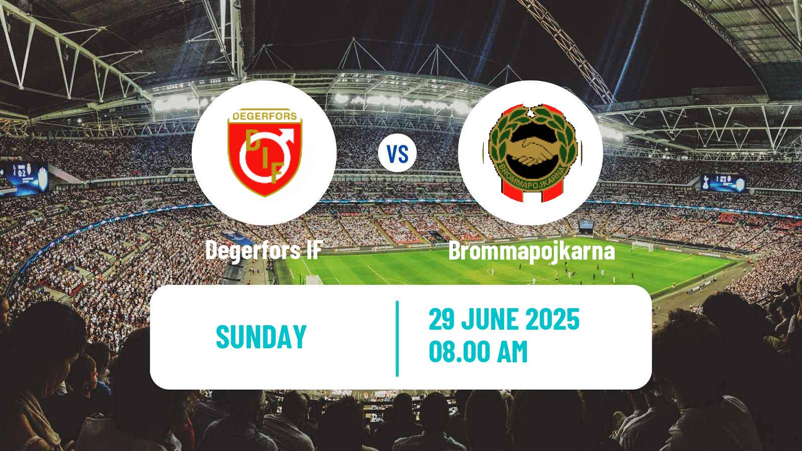 Soccer Swedish Allsvenskan Degerfors - Brommapojkarna