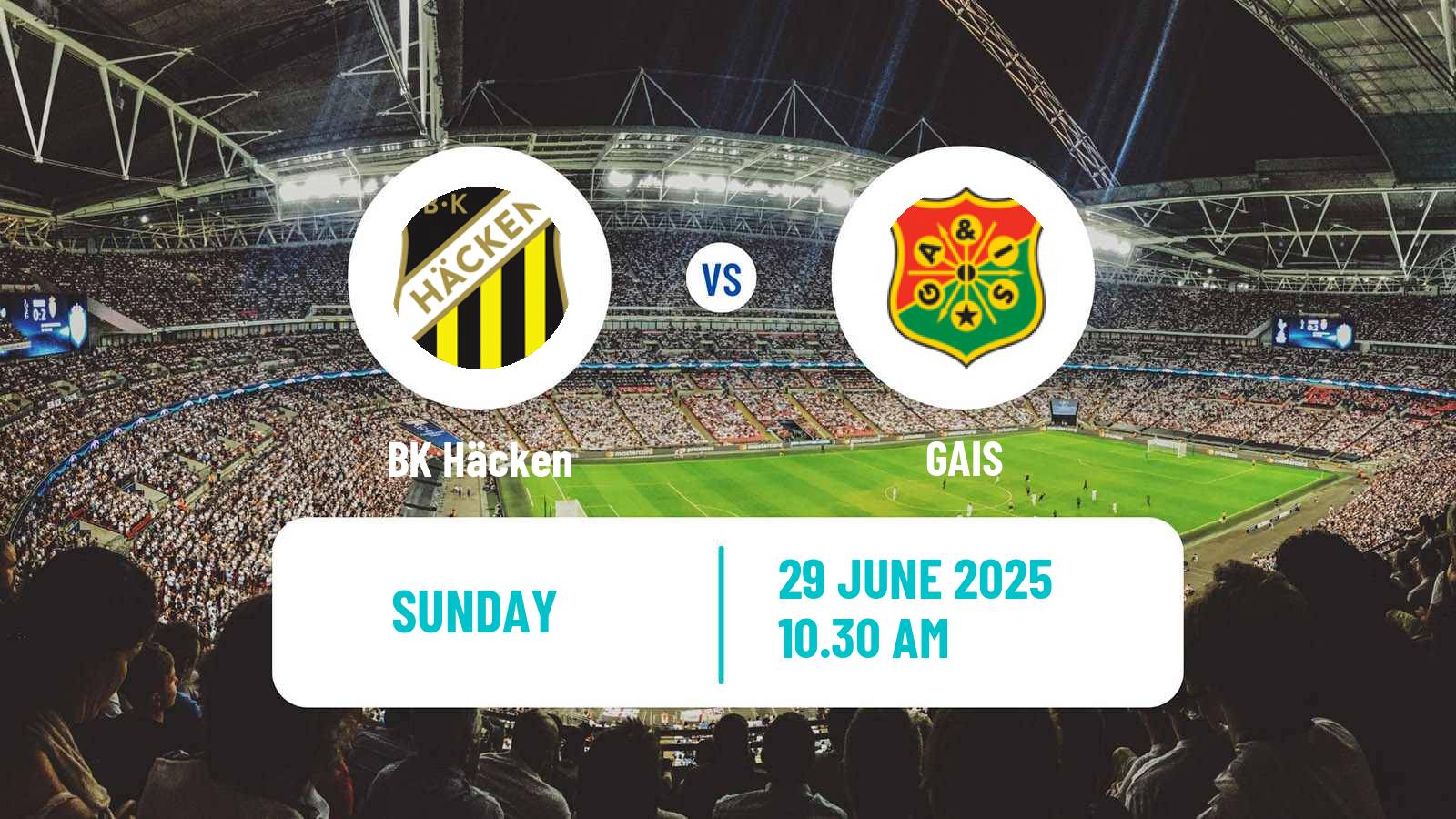 Soccer Swedish Allsvenskan Häcken - GAIS