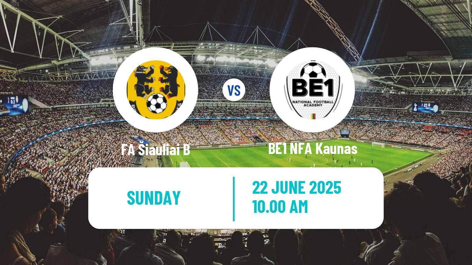 Soccer Lithuanian Division 2 FA Šiauliai B - BE1 NFA Kaunas