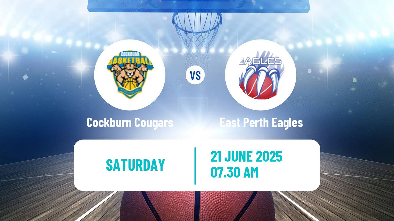 Basketball Australian NBL1 West Cockburn Cougars - East Perth Eagles