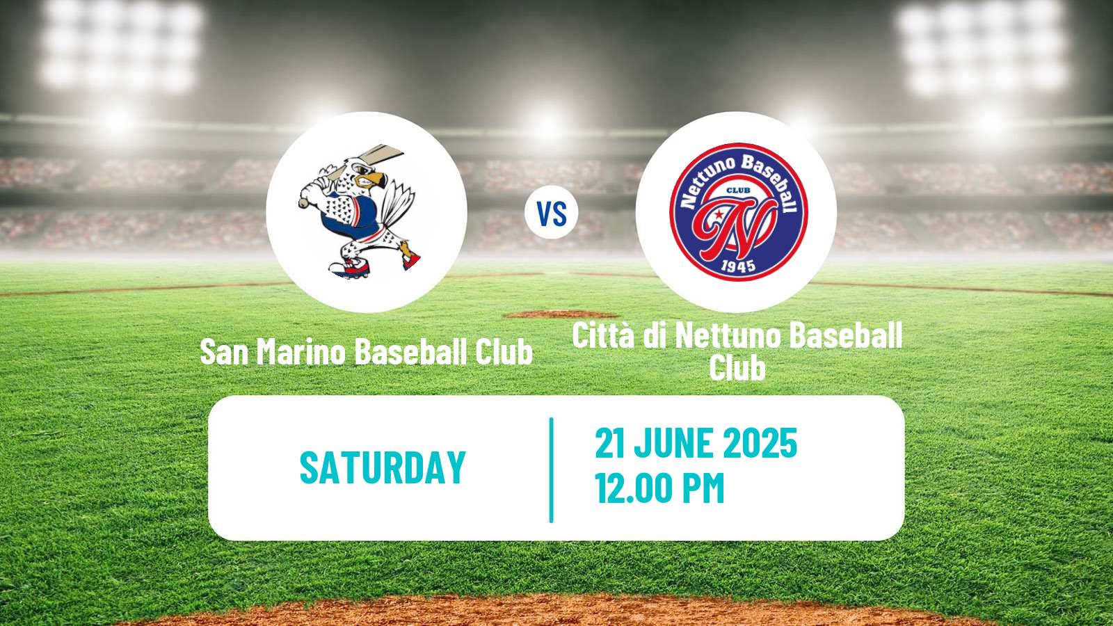 Baseball Italian Serie A1 Baseball San Marino Baseball Club - Città di Nettuno Baseball Club