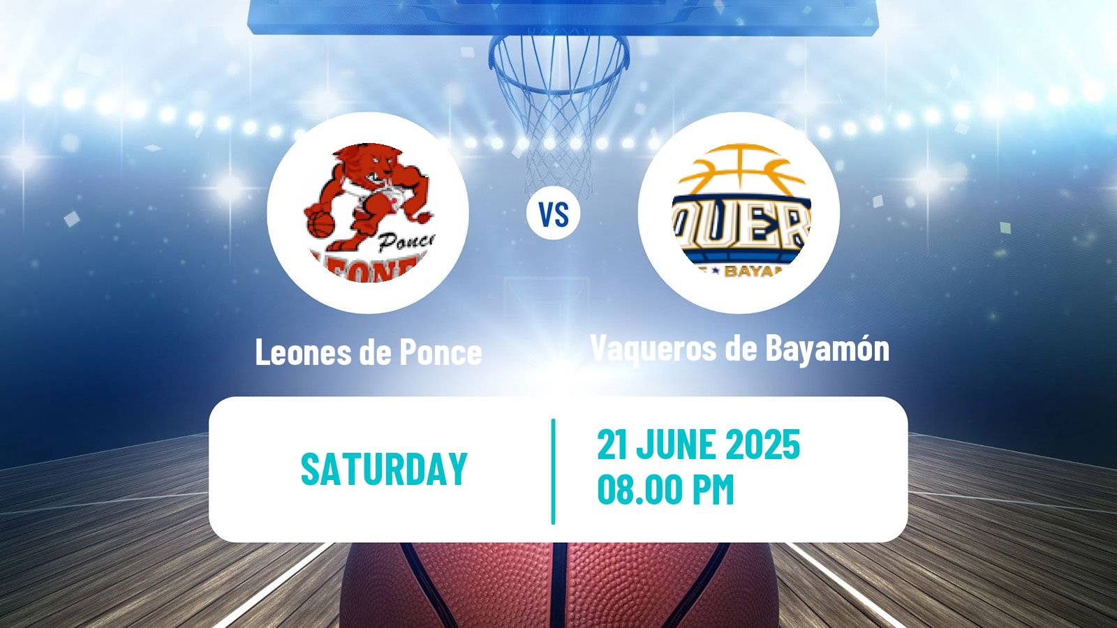 Basketball Puerto Rican BSN Leones de Ponce - Vaqueros de Bayamón