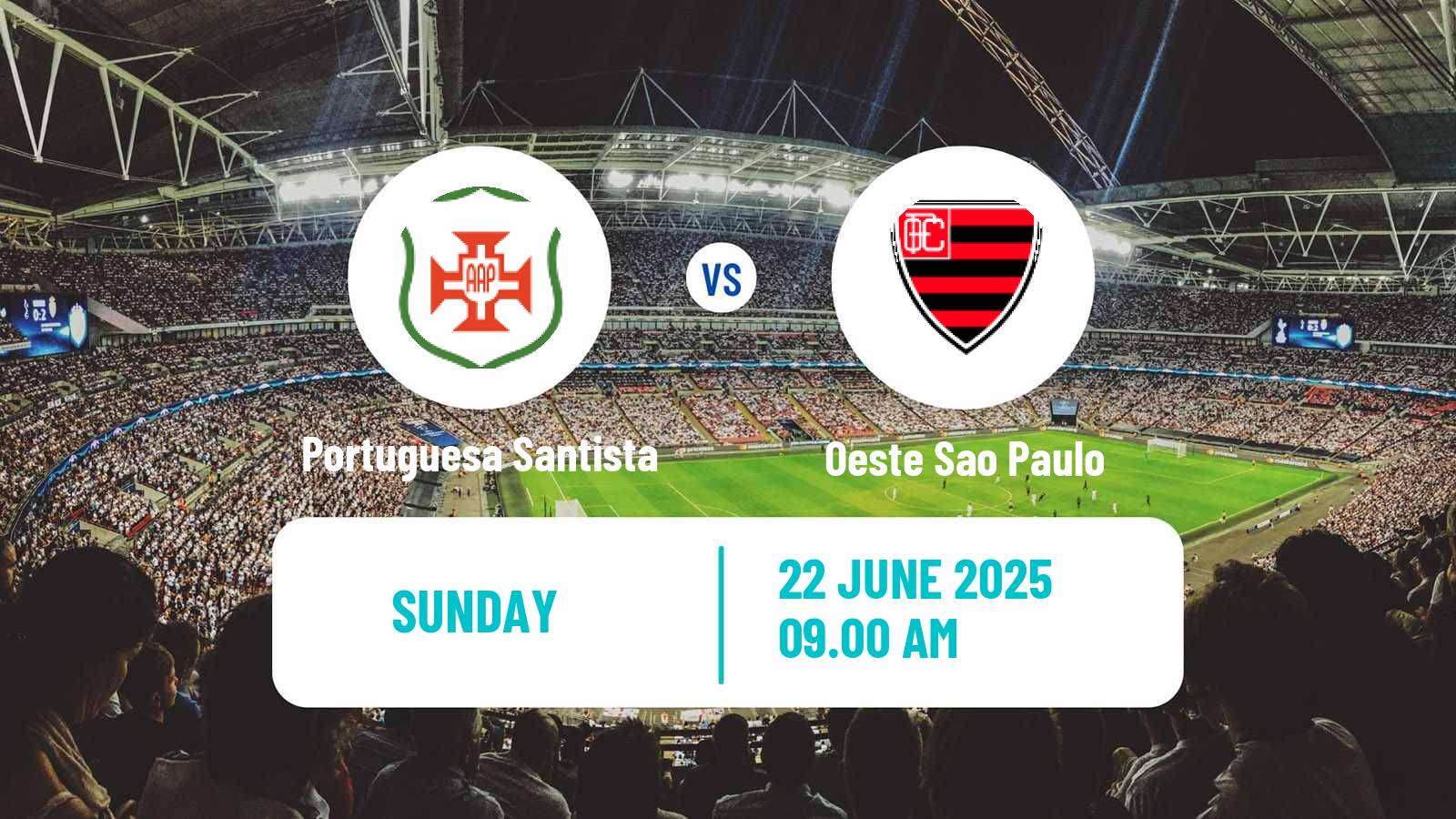 Soccer Brazilian Copa Paulista Portuguesa Santista - Oeste Sao Paulo