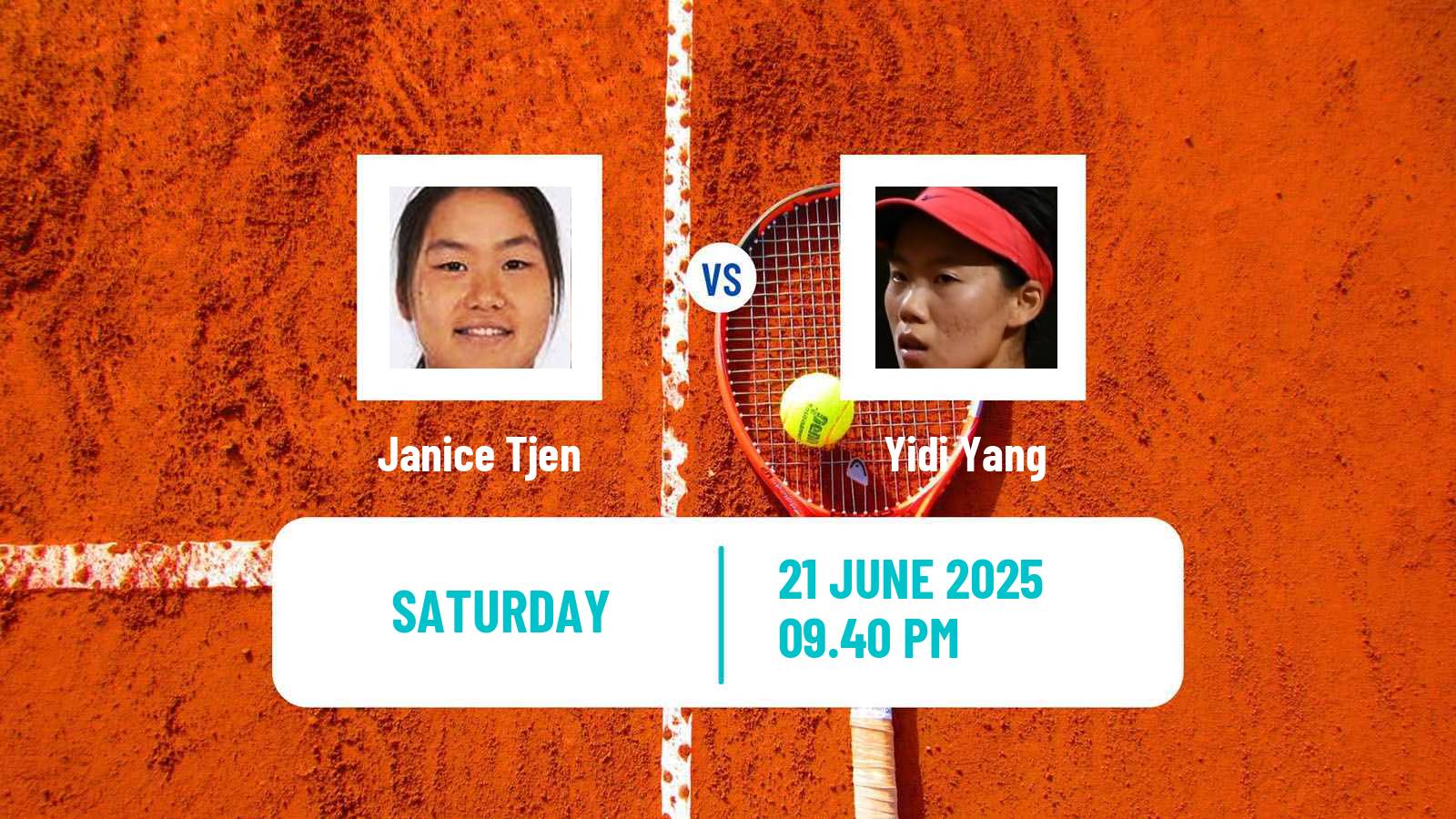 Tennis ITF W50 Taizhou Women Janice Tjen - Yidi Yang