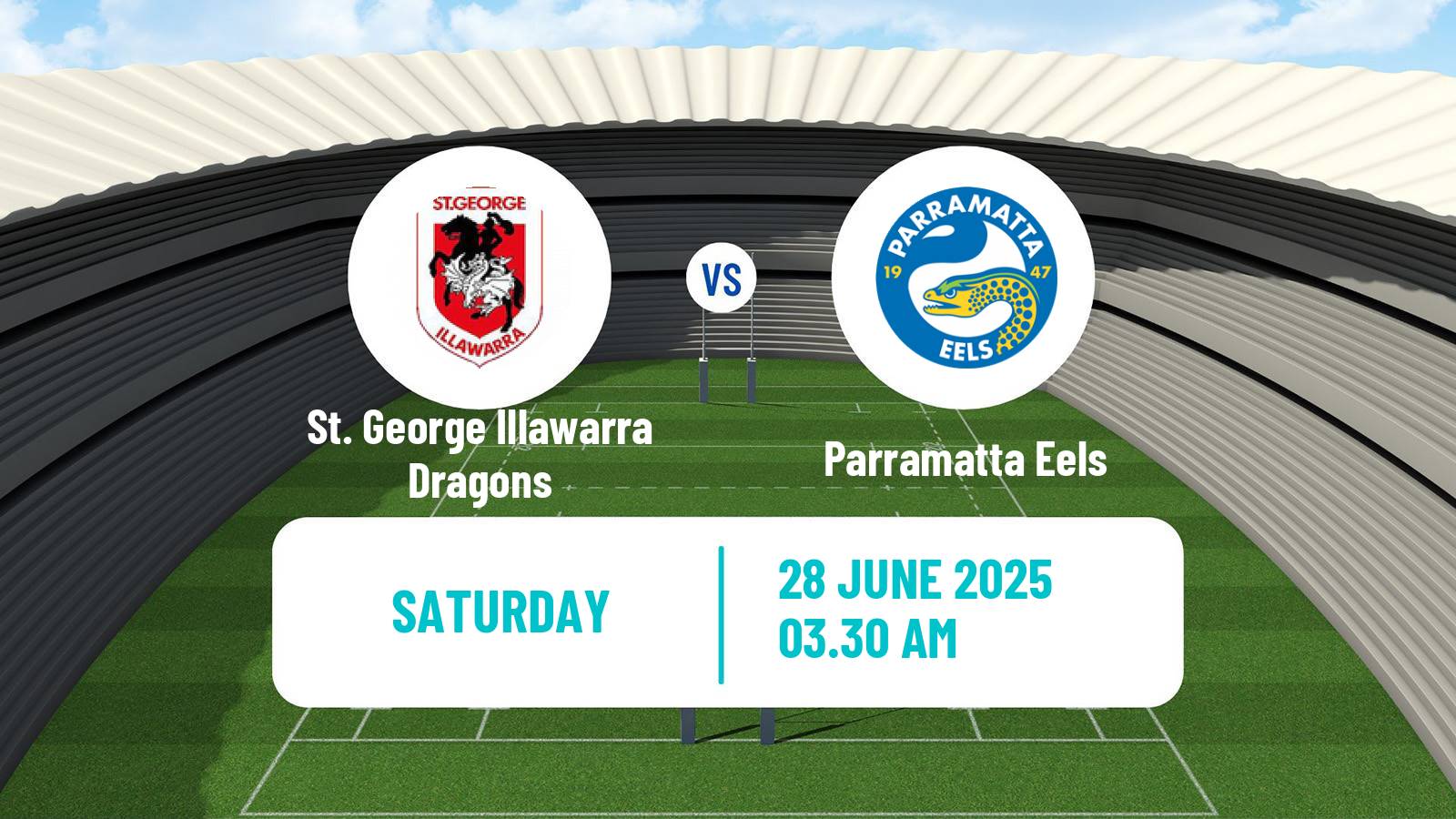 Rugby league Australian NRL St. George Illawarra Dragons - Parramatta Eels