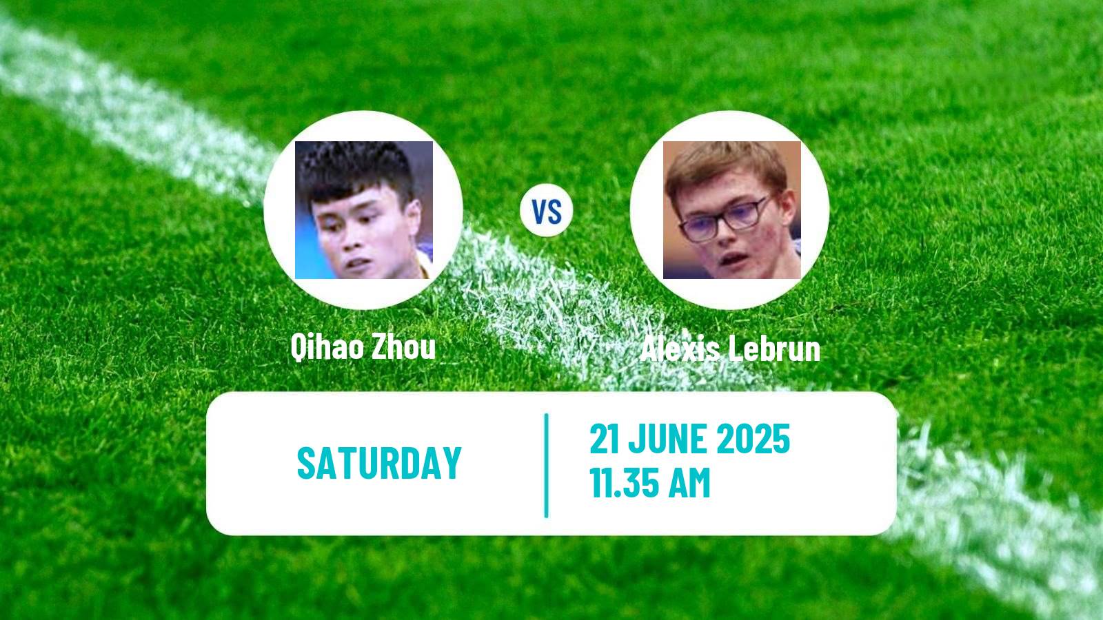 Table tennis Wtt Star Contender Ljubljana Men Qihao Zhou - Alexis Lebrun