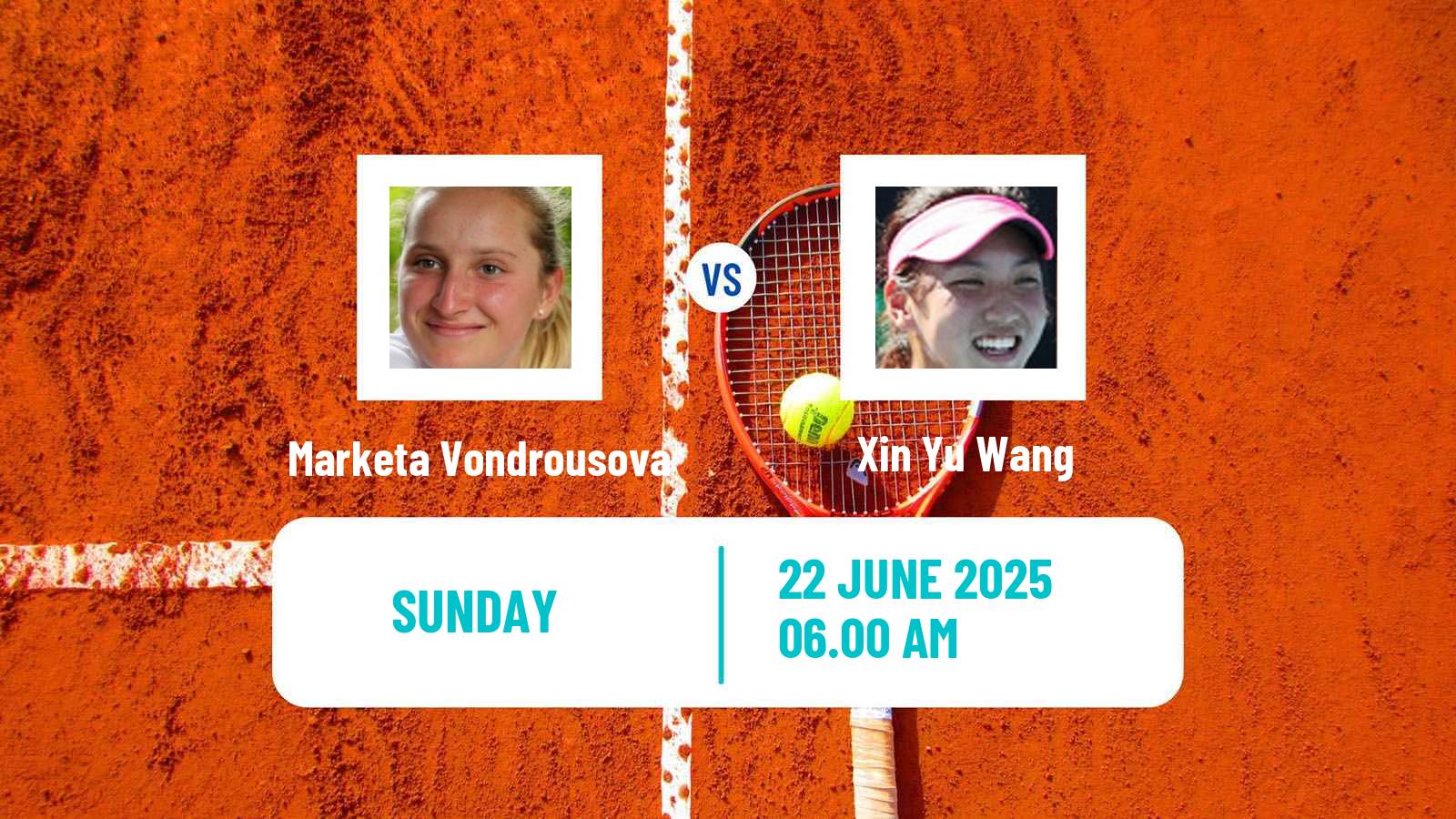 Tennis WTA Berlin Marketa Vondrousova - Xin Yu Wang
