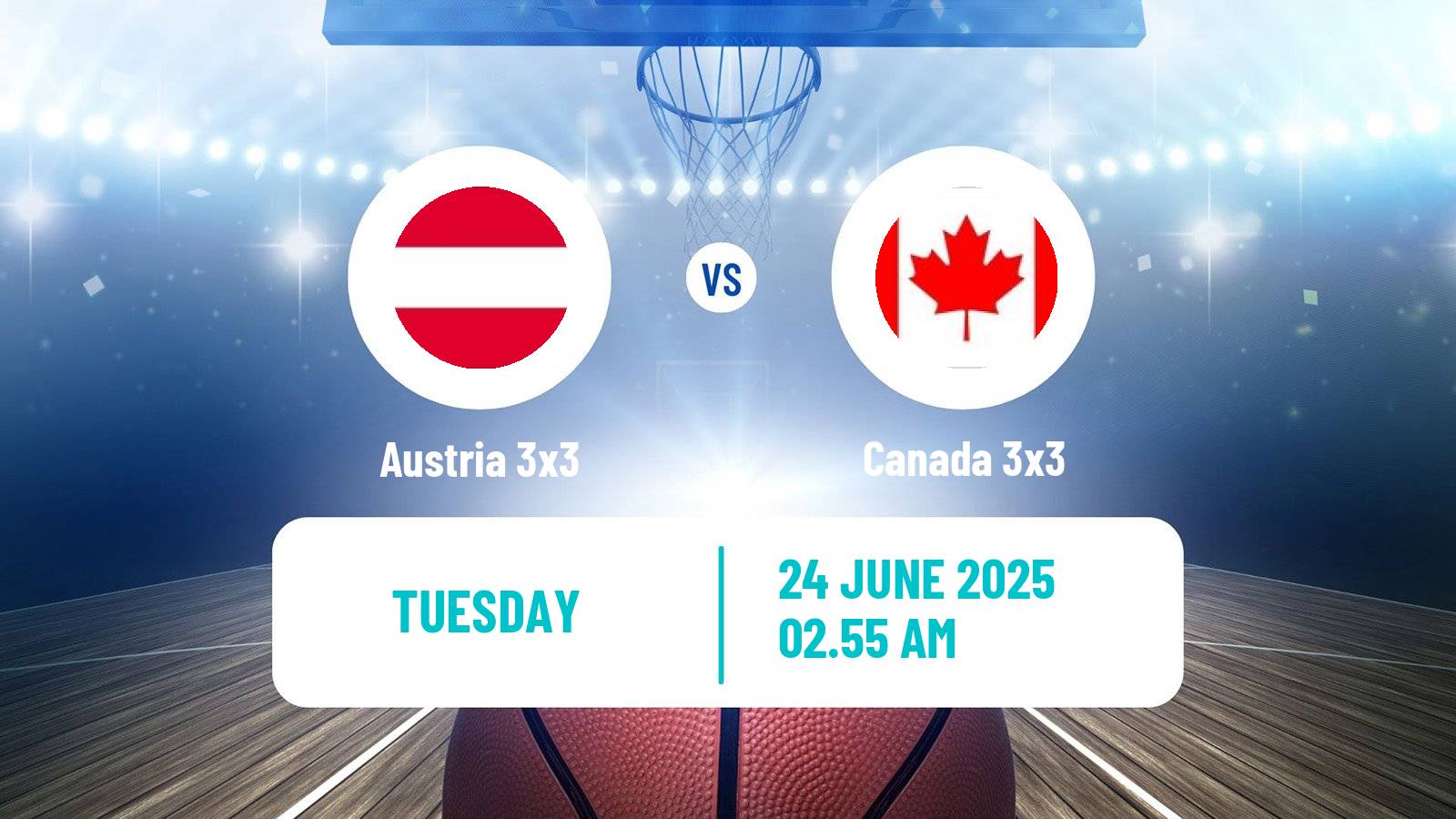Basketball World Cup Basketball 3x3 Austria 3x3 - Canada 3x3