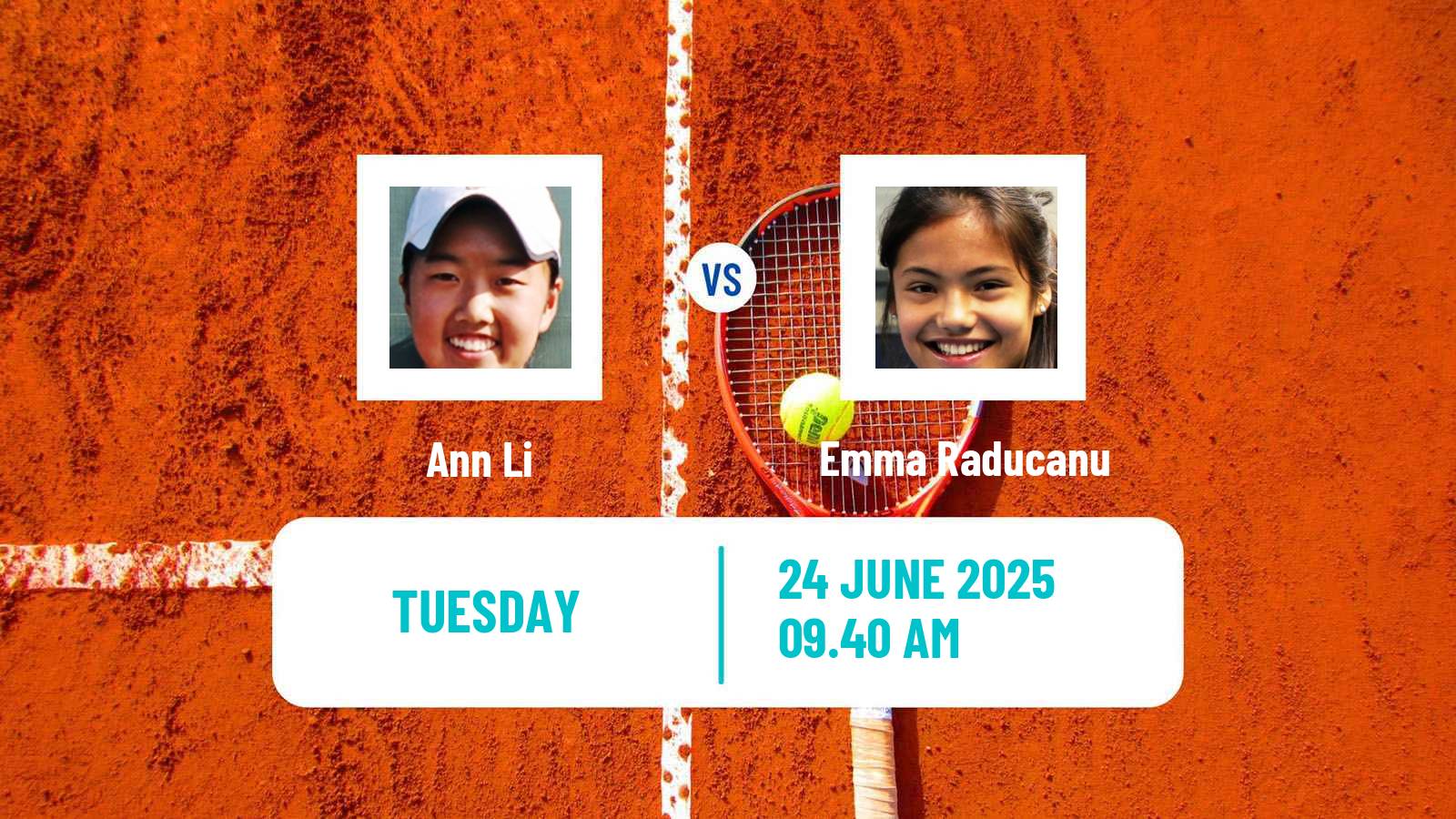 Tennis WTA Eastbourne Ann Li - Emma Raducanu