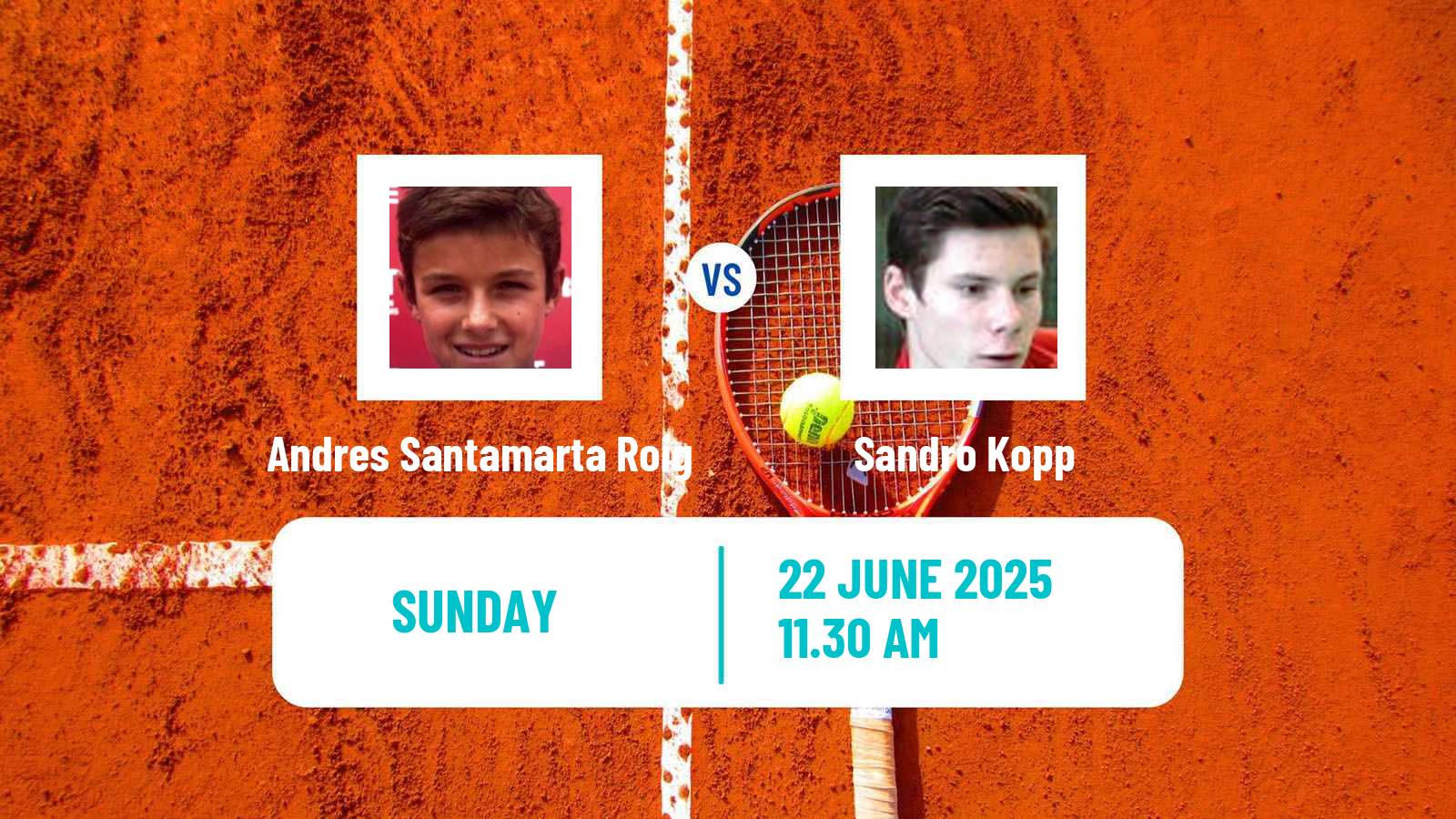 Tennis Milan Challenger Men Andres Santamarta Roig - Sandro Kopp