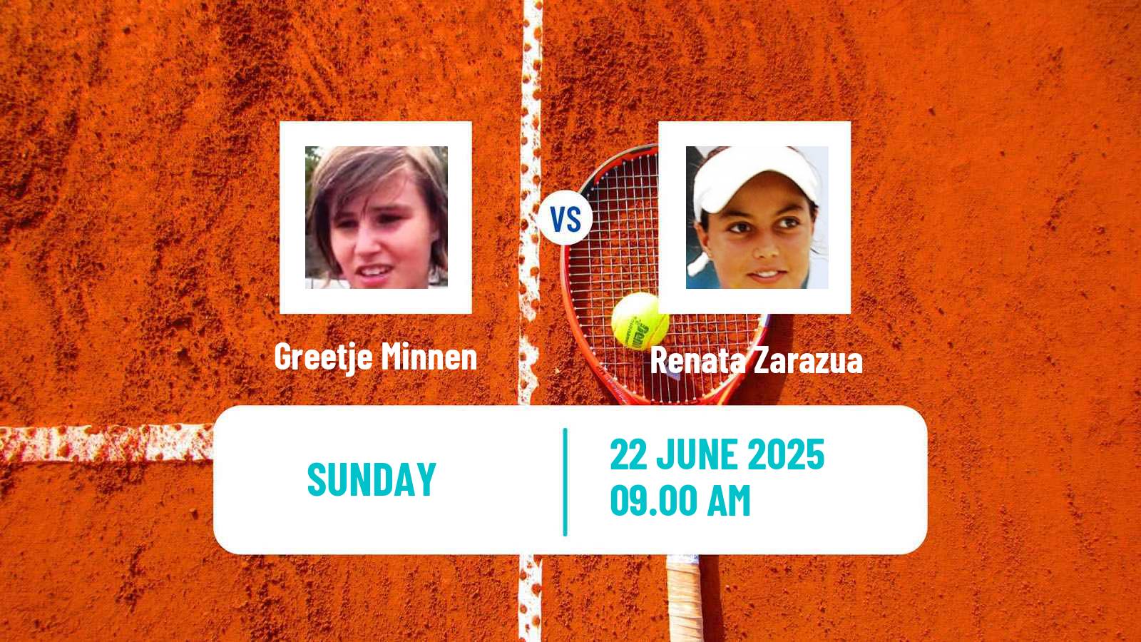 Tennis WTA Eastbourne Greetje Minnen - Renata Zarazua