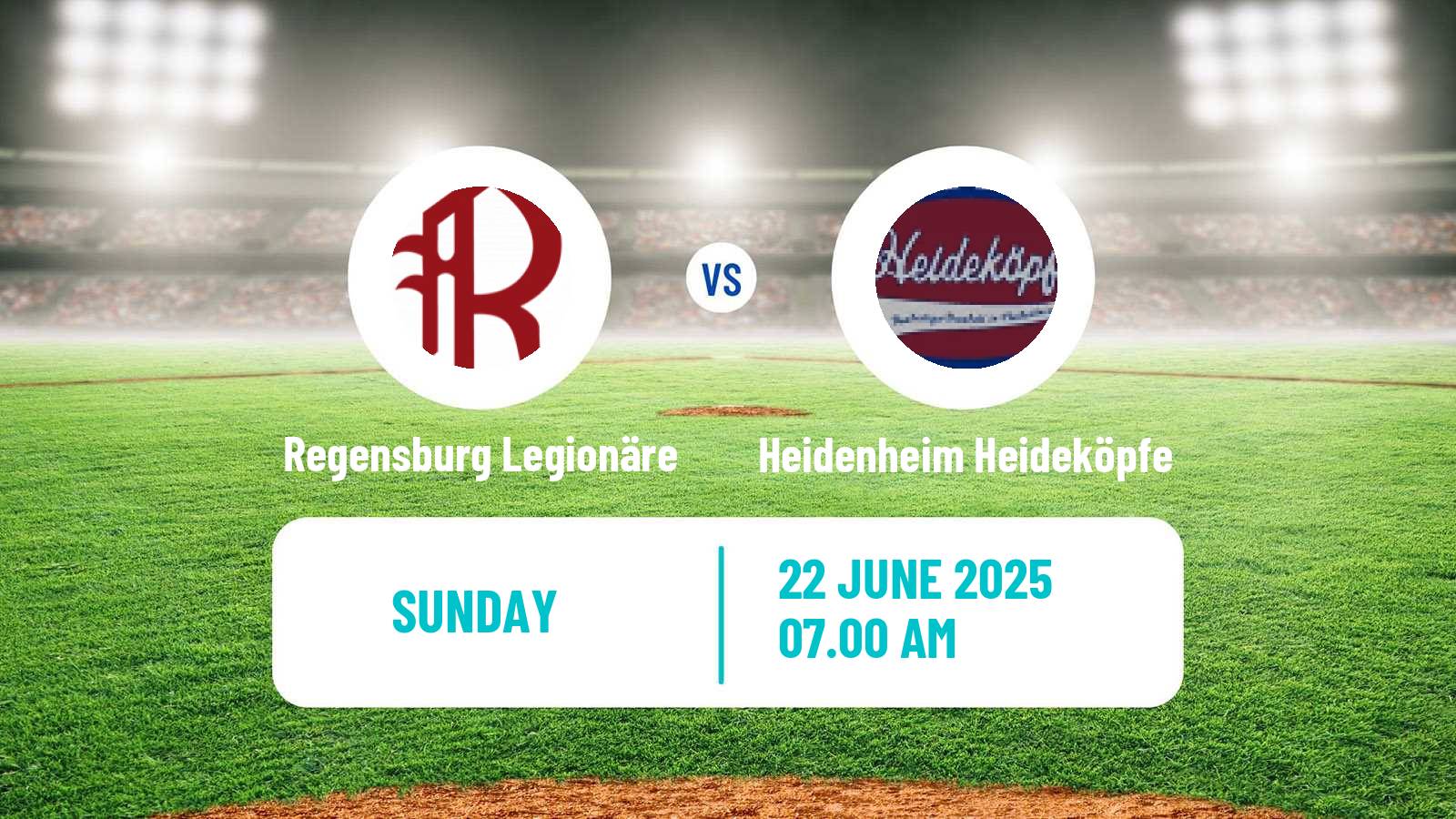 Baseball German Bundesliga South Baseball Regensburg Legionäre - Heidenheim Heideköpfe