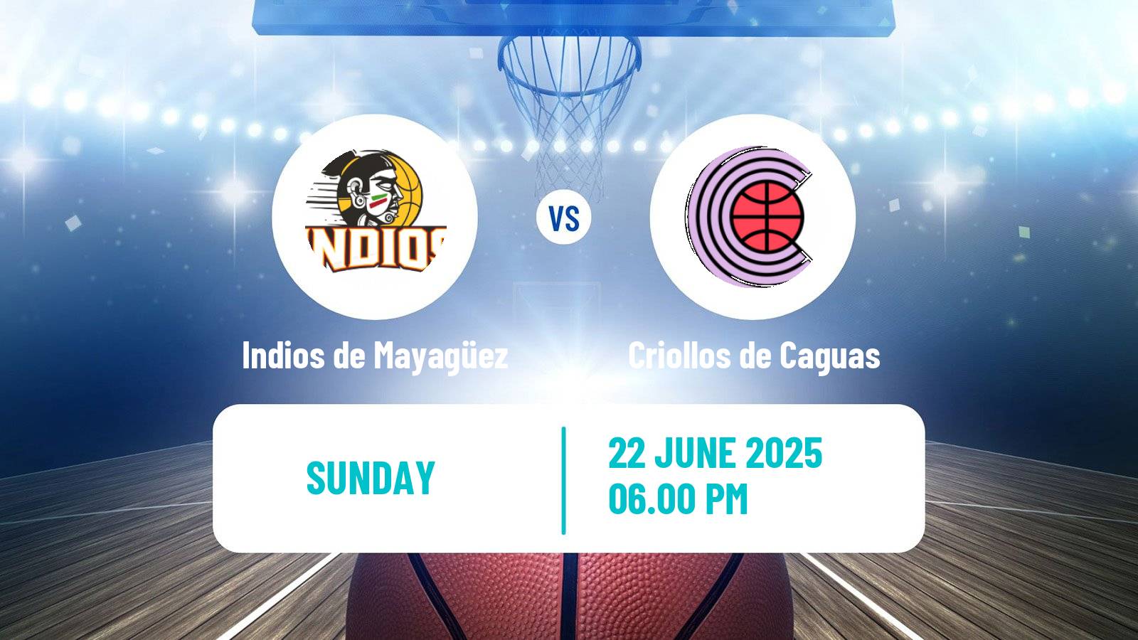 Basketball Puerto Rican BSN Indios de Mayagüez - Criollos de Caguas