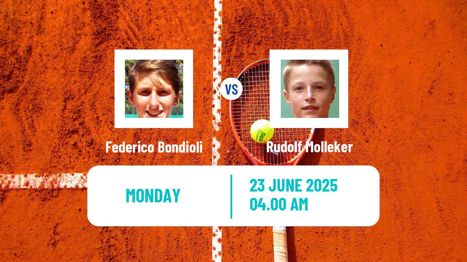 Tennis Milan Challenger Men Federico Bondioli - Rudolf Molleker