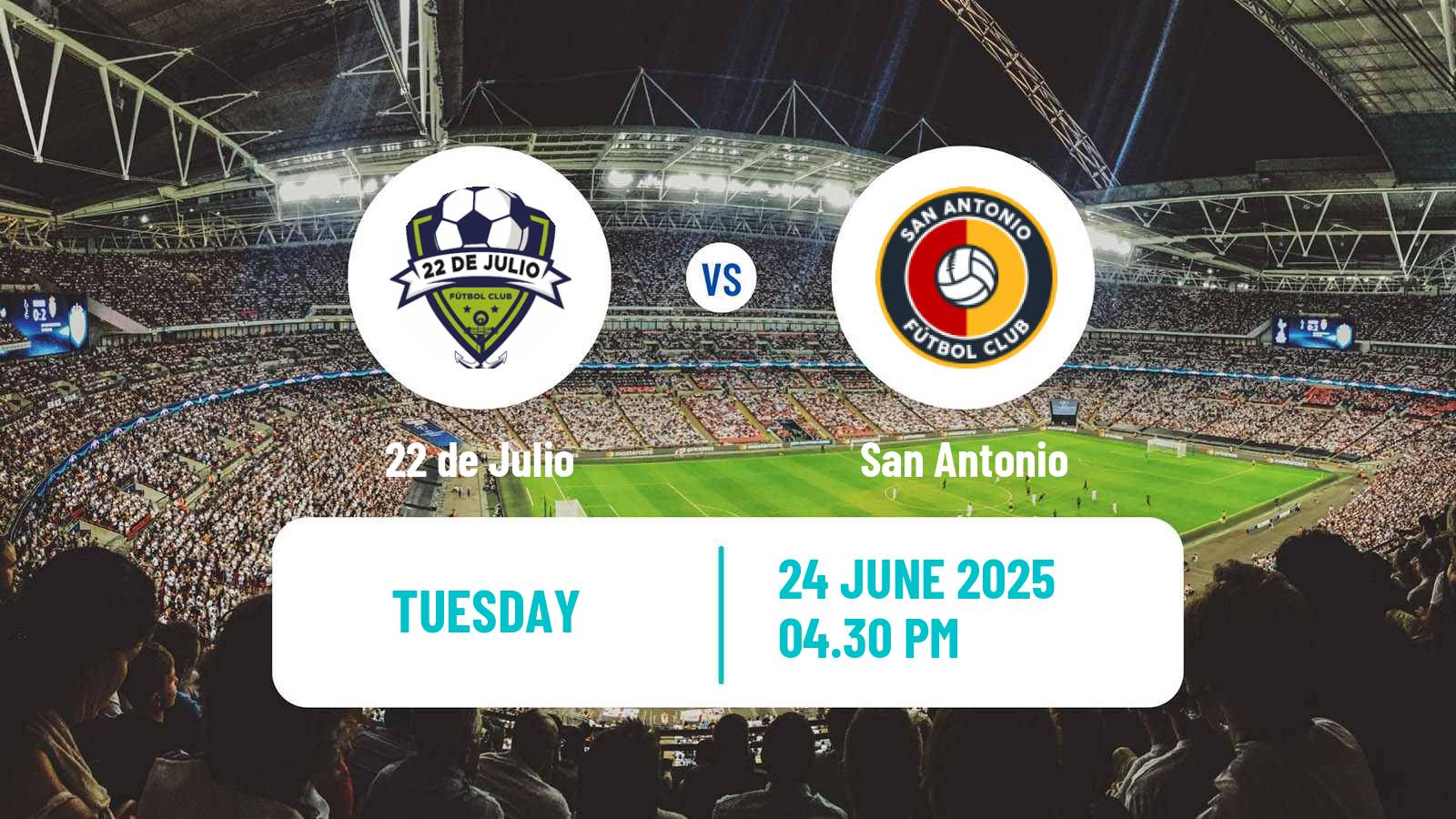 Soccer Ecuadorian Serie B 22 de Julio - San Antonio