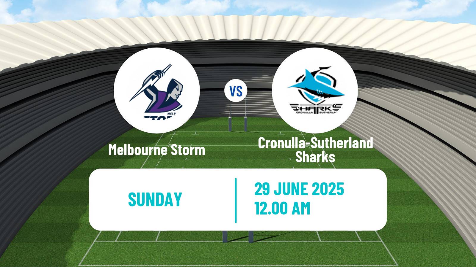Rugby league Australian NRL Melbourne Storm - Cronulla-Sutherland Sharks