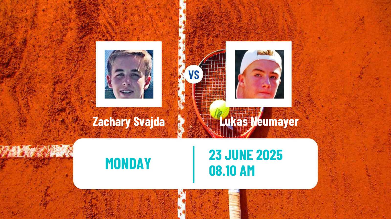 Tennis ATP Wimbledon Zachary Svajda - Lukas Neumayer