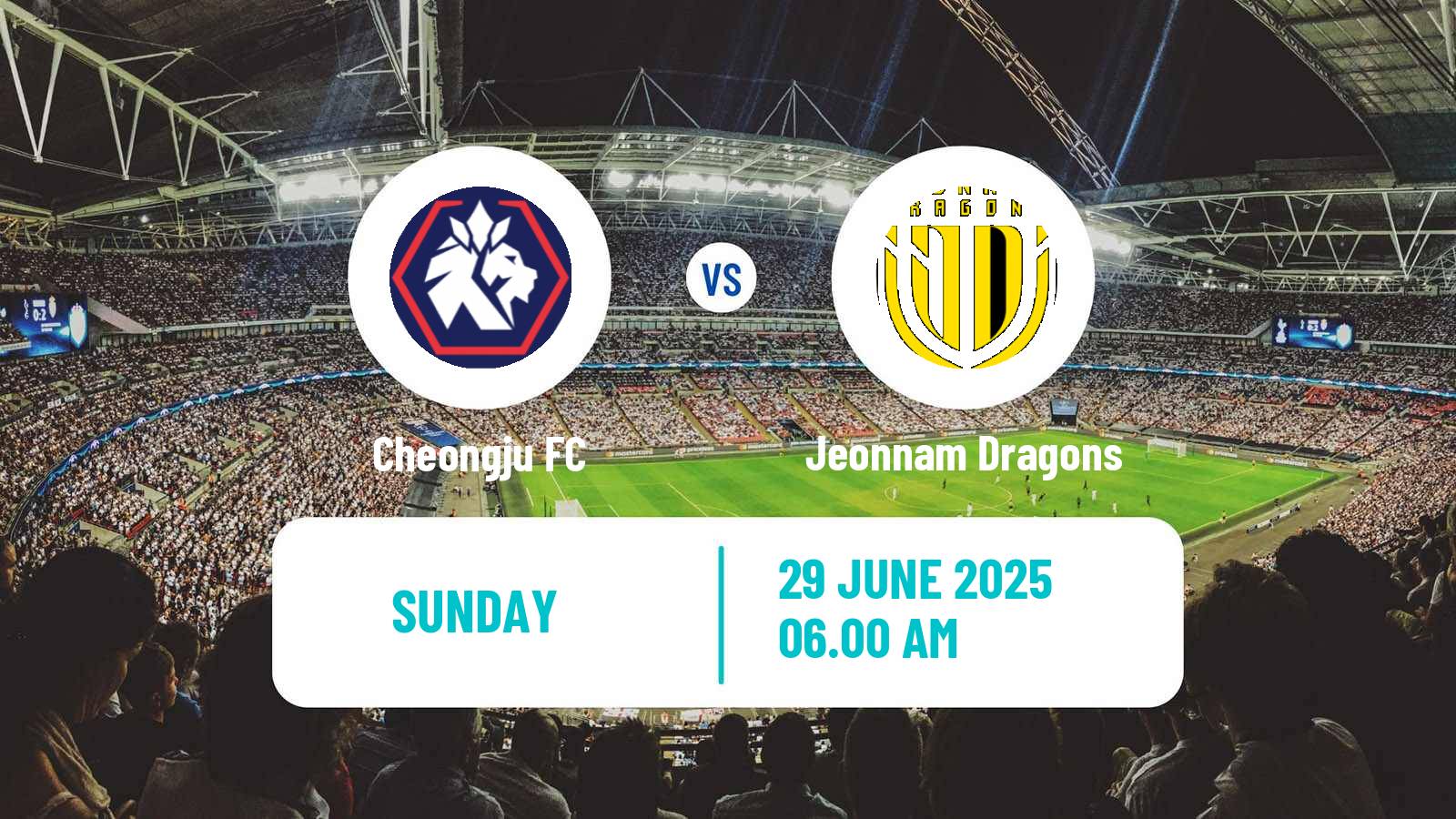 Soccer South Korean K-League 2 Cheongju - Jeonnam Dragons
