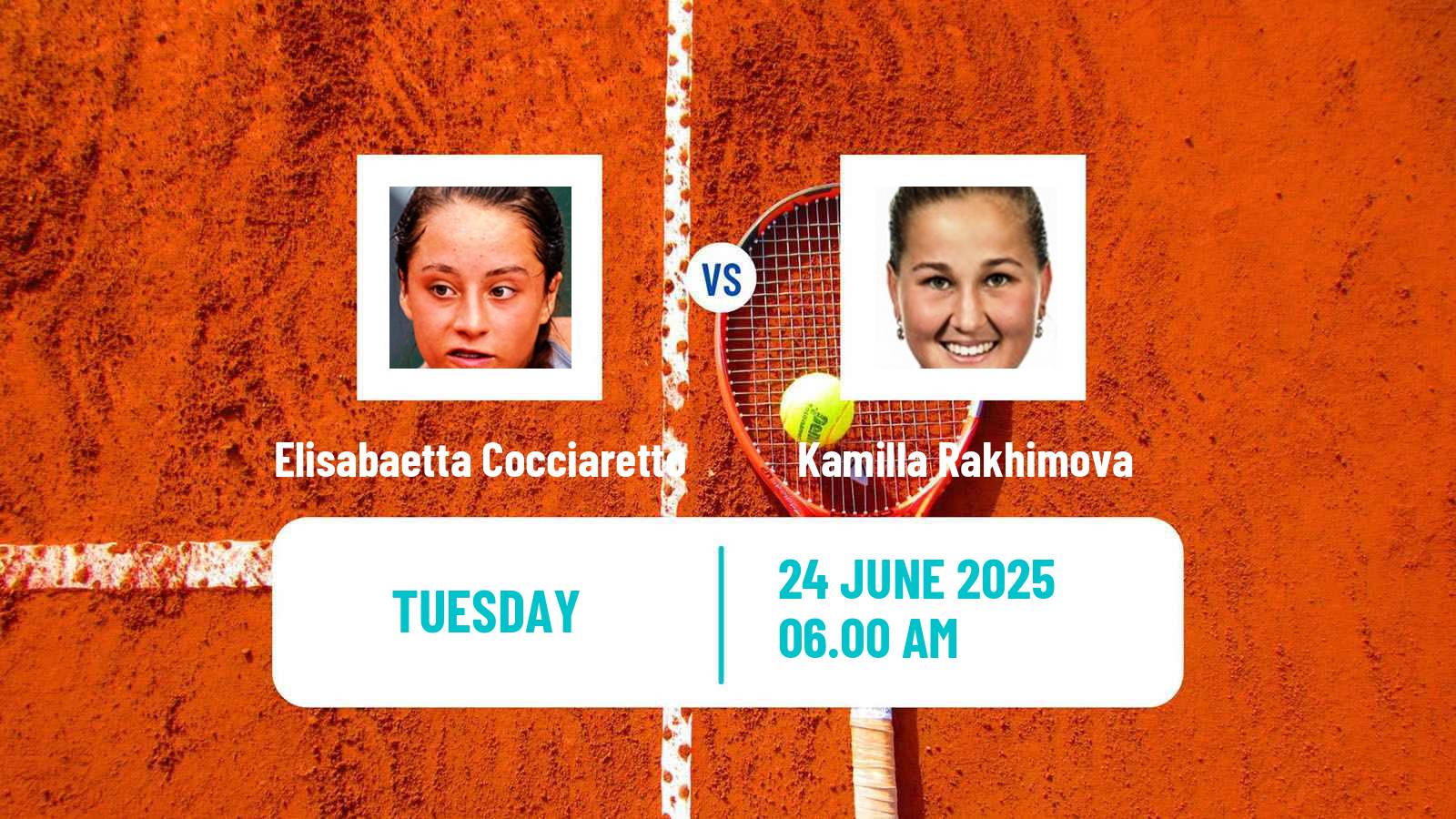 Tennis WTA Eastbourne Elisabaetta Cocciaretto - Kamilla Rakhimova