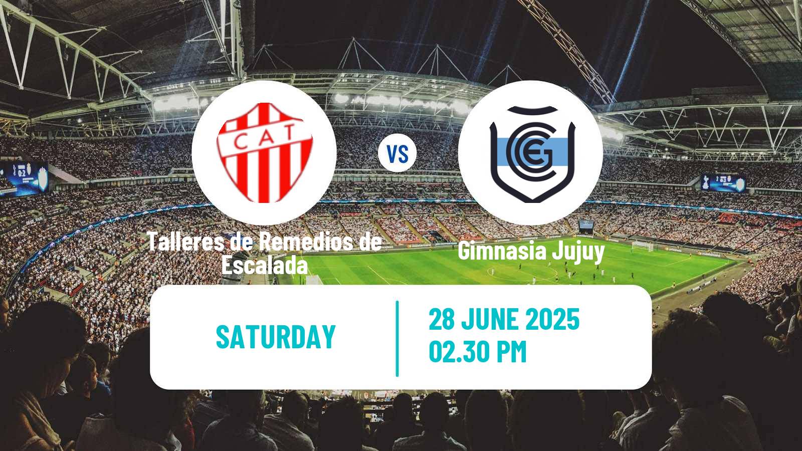 Soccer Argentinian Primera Nacional Talleres de Remedios de Escalada - Gimnasia Jujuy