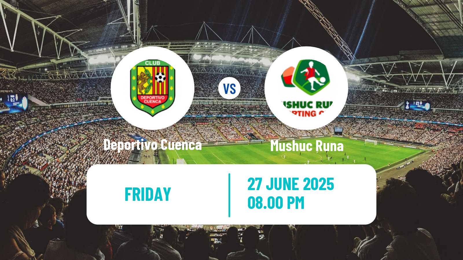 Soccer Ecuadorian Liga Pro Deportivo Cuenca - Mushuc Runa