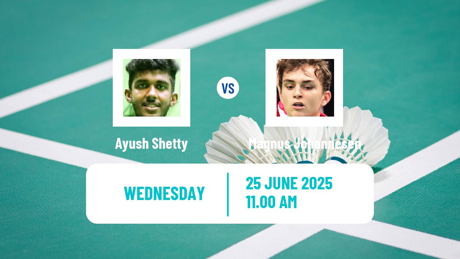 Badminton BWF World Tour Us Open Men Ayush Shetty - Magnus Johannesen