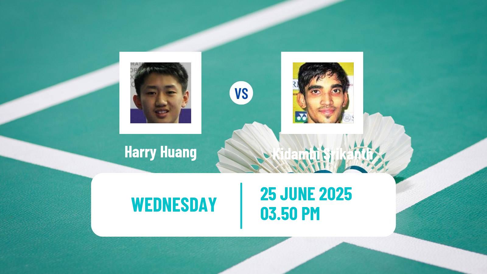 Badminton BWF World Tour Us Open Men Harry Huang - Kidambi Srikanth