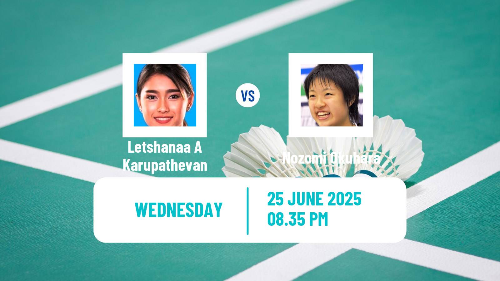 Badminton BWF World Tour Us Open Women Letshanaa A Karupathevan - Nozomi Okuhara