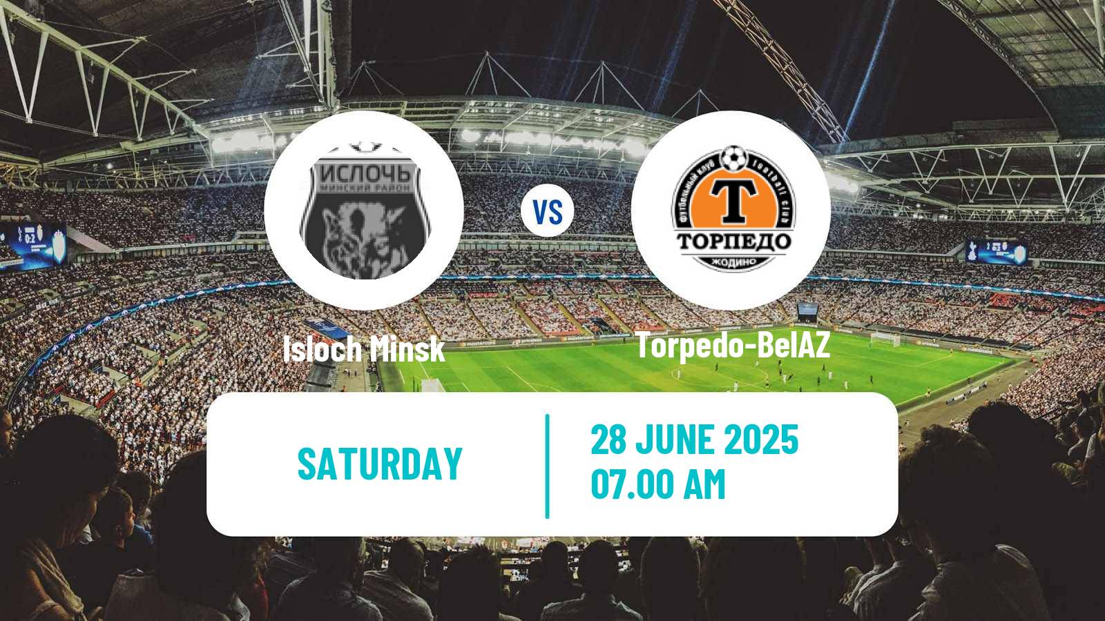 Soccer Belarusian Vysshaya Liga Isloch Minsk - Torpedo-BelAZ