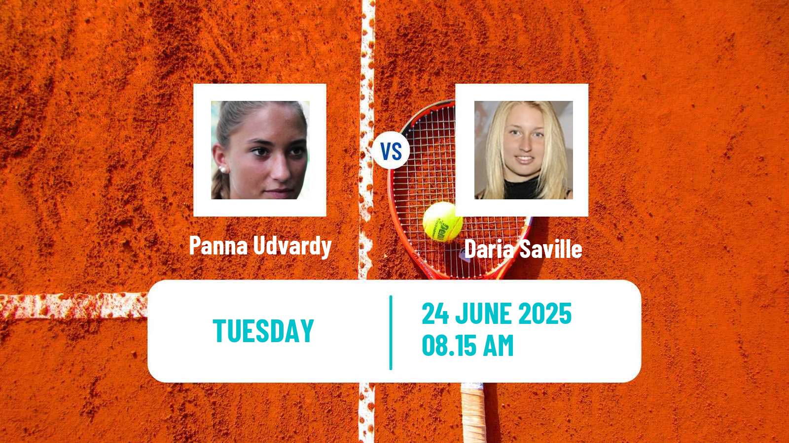 Tennis WTA Wimbledon Panna Udvardy - Daria Saville