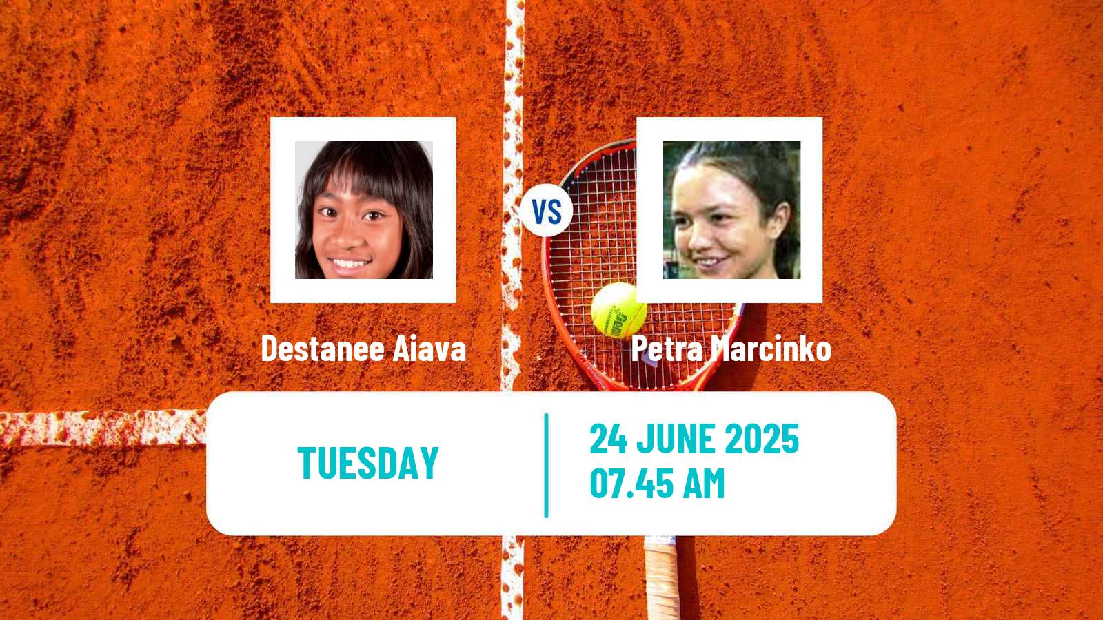 Tennis WTA Wimbledon Destanee Aiava - Petra Marcinko