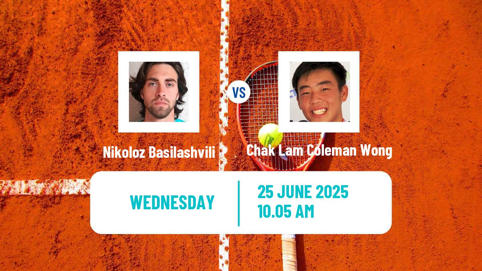 Tennis ATP Wimbledon Nikoloz Basilashvili - Chak Lam Coleman Wong