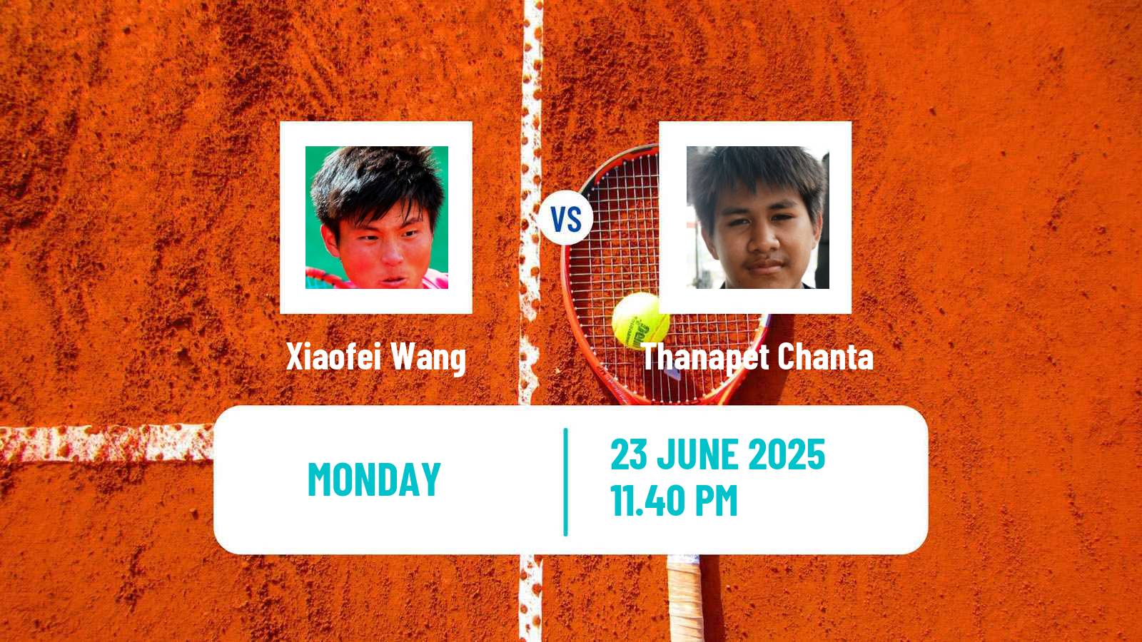 Tennis ITF M15 Maanshan 3 Men Xiaofei Wang - Thanapet Chanta