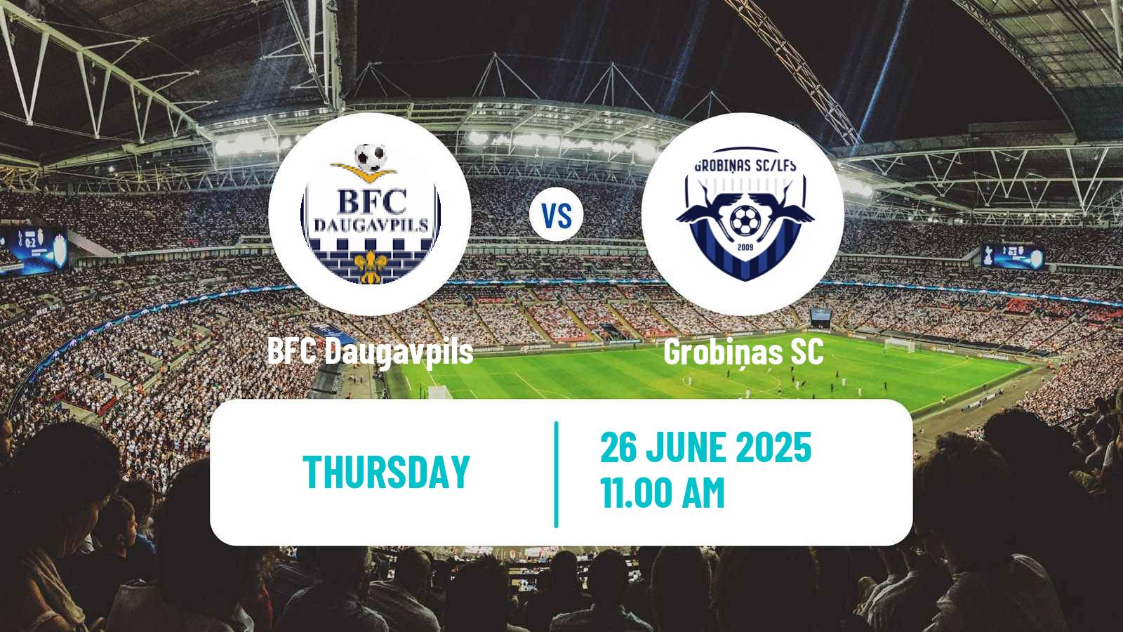 Soccer Latvian Virsliga BFC Daugavpils - Grobiņa