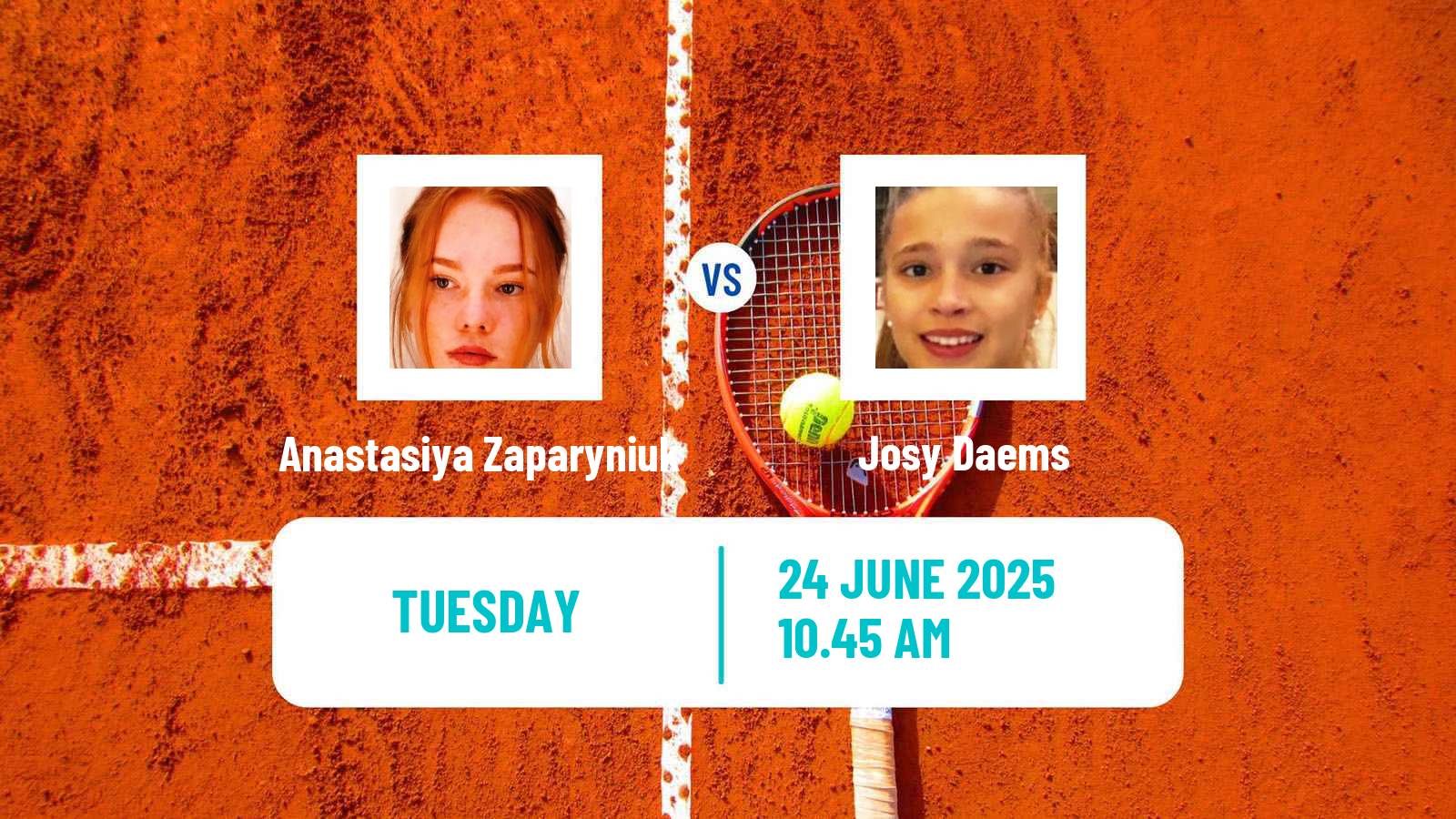 Tennis ITF W15 Kamen Women 2025 Anastasiya Zaparyniuk - Josy Daems