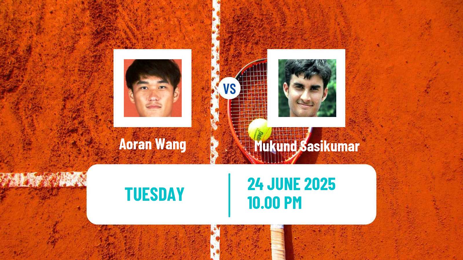 Tennis ITF M15 Maanshan 3 Men Aoran Wang - Mukund Sasikumar