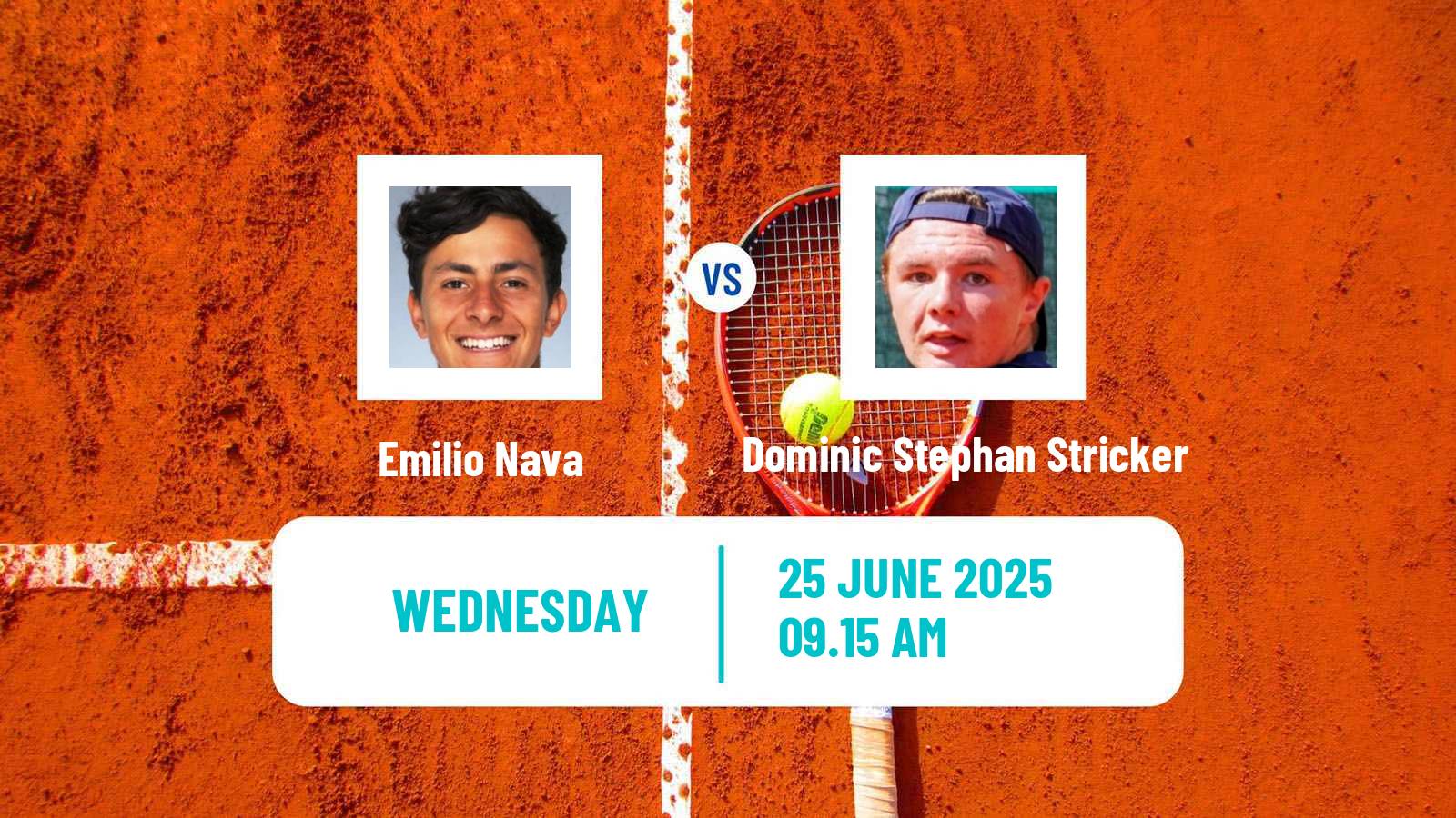 Tennis ATP Wimbledon Emilio Nava - Dominic Stephan Stricker