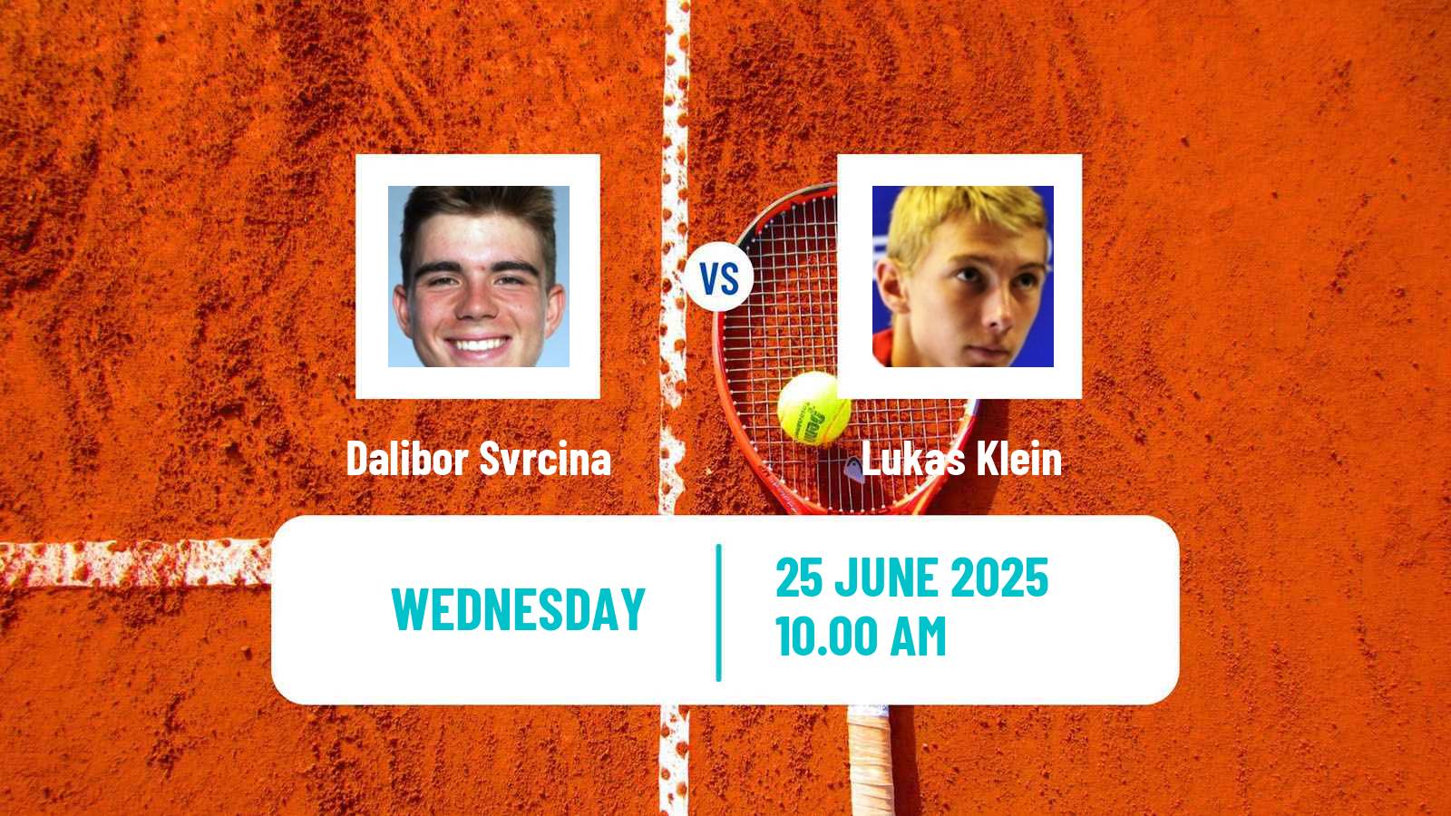 Tennis ATP Wimbledon Dalibor Svrcina - Lukas Klein