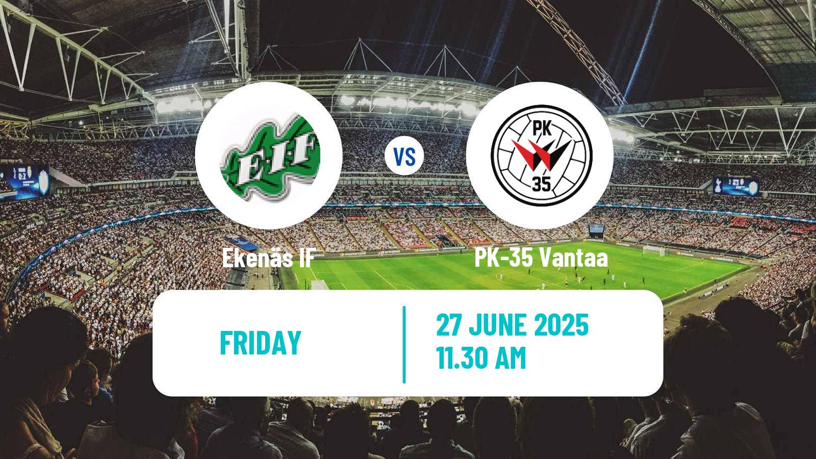 Soccer Finnish Ykkosliiga Ekenäs - PK-35 Vantaa